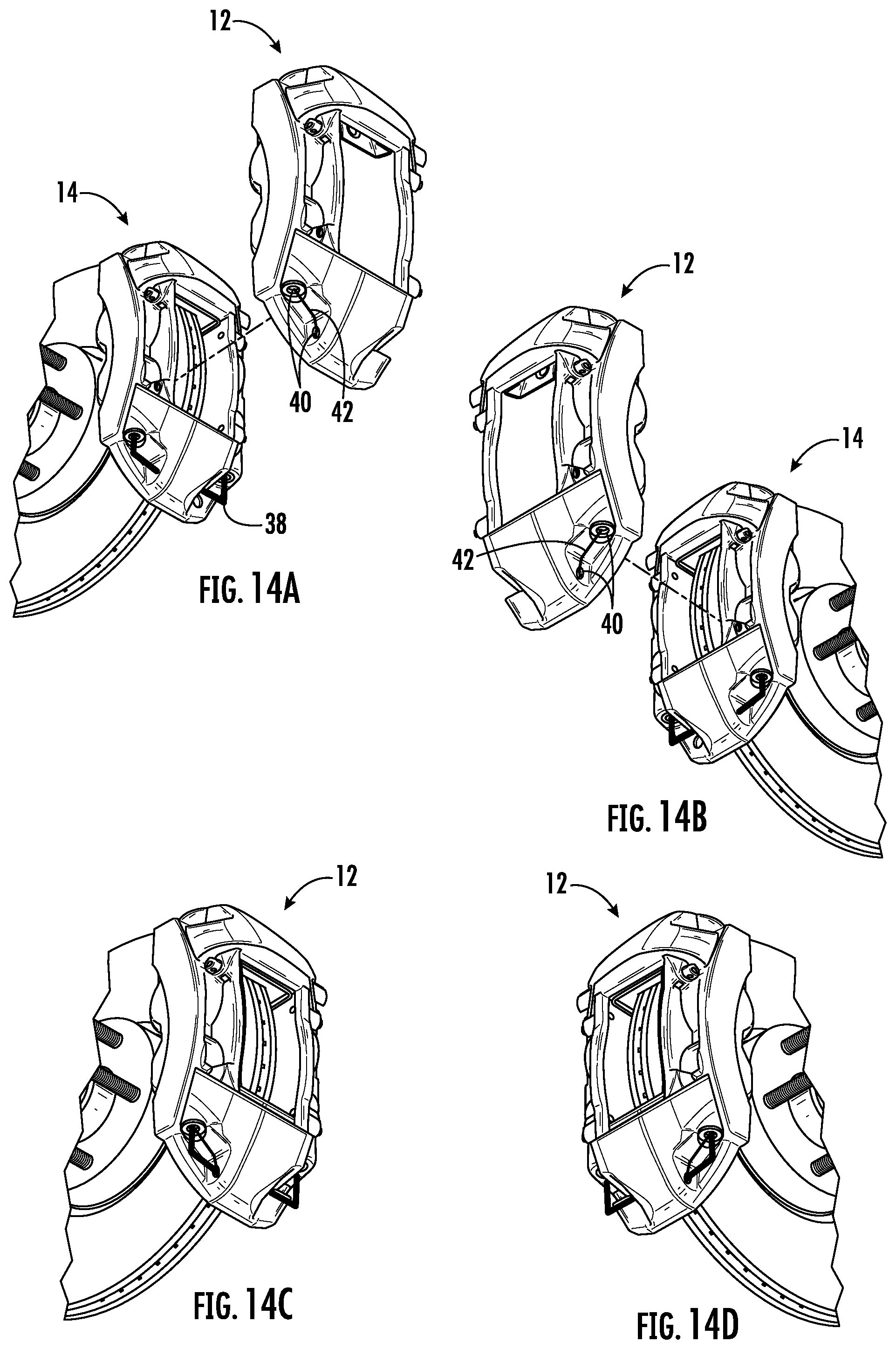 Patent US11773930 Figure 14 – Caliper specific decorative brake caliper cover set