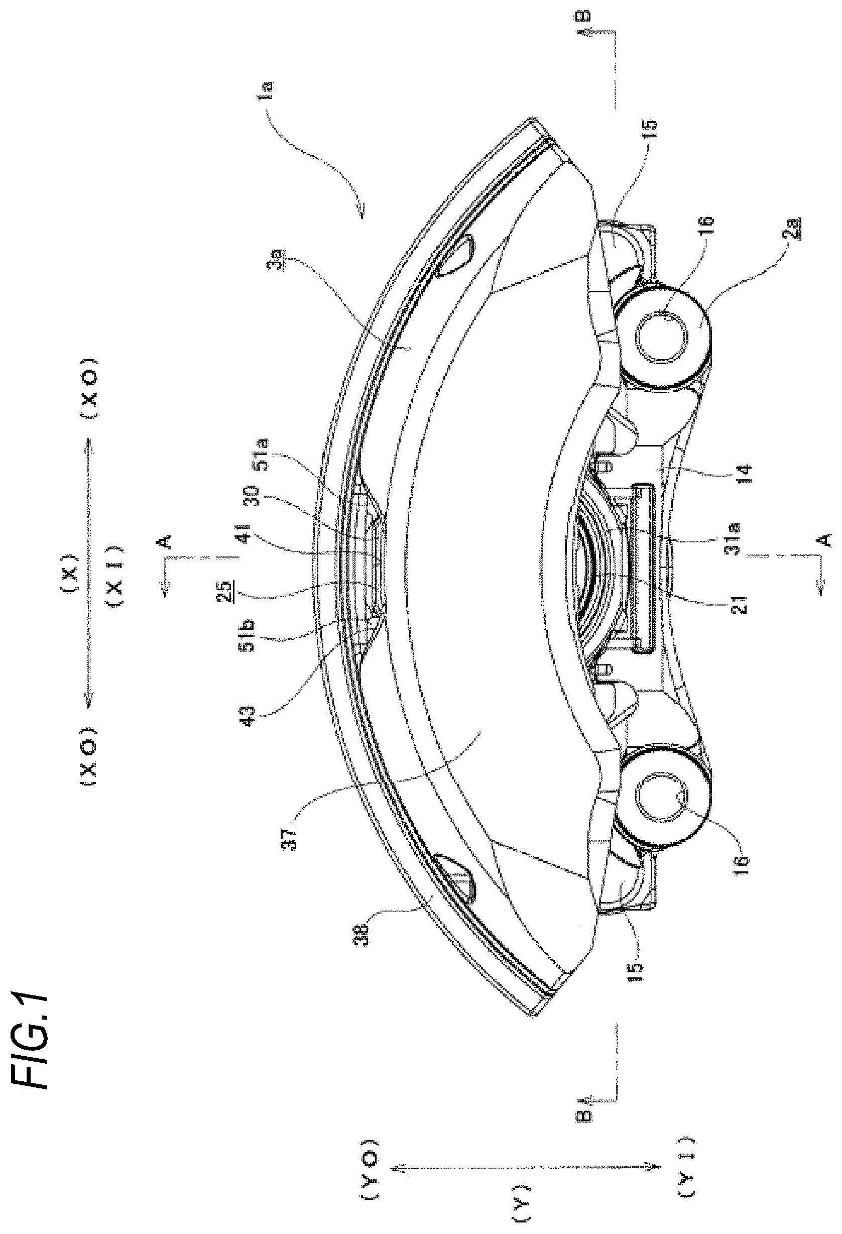 Patent US11773931 Figure 1 – Floating-type disc brake