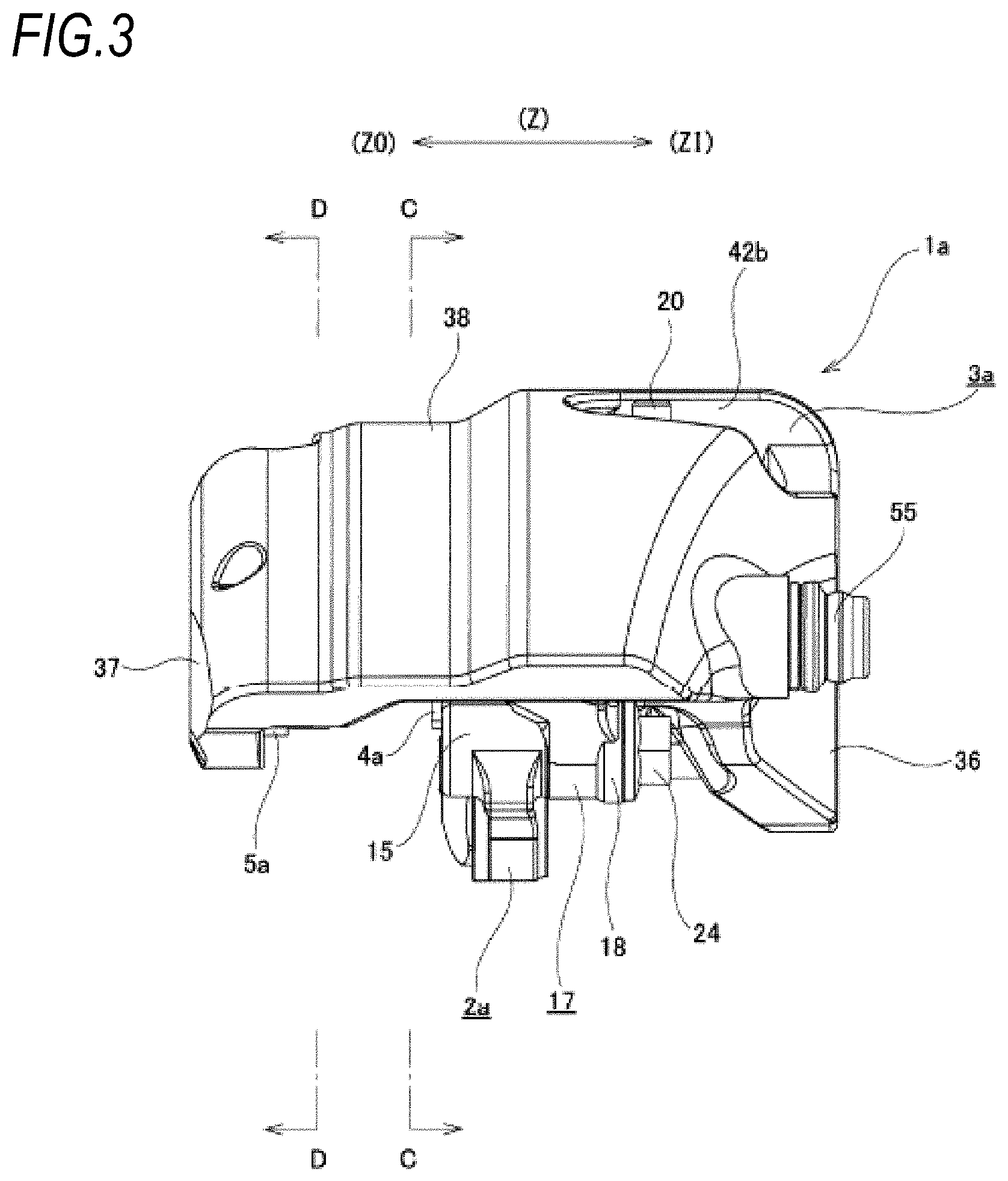 Patent US11773931 Figure 3 – Floating-type disc brake