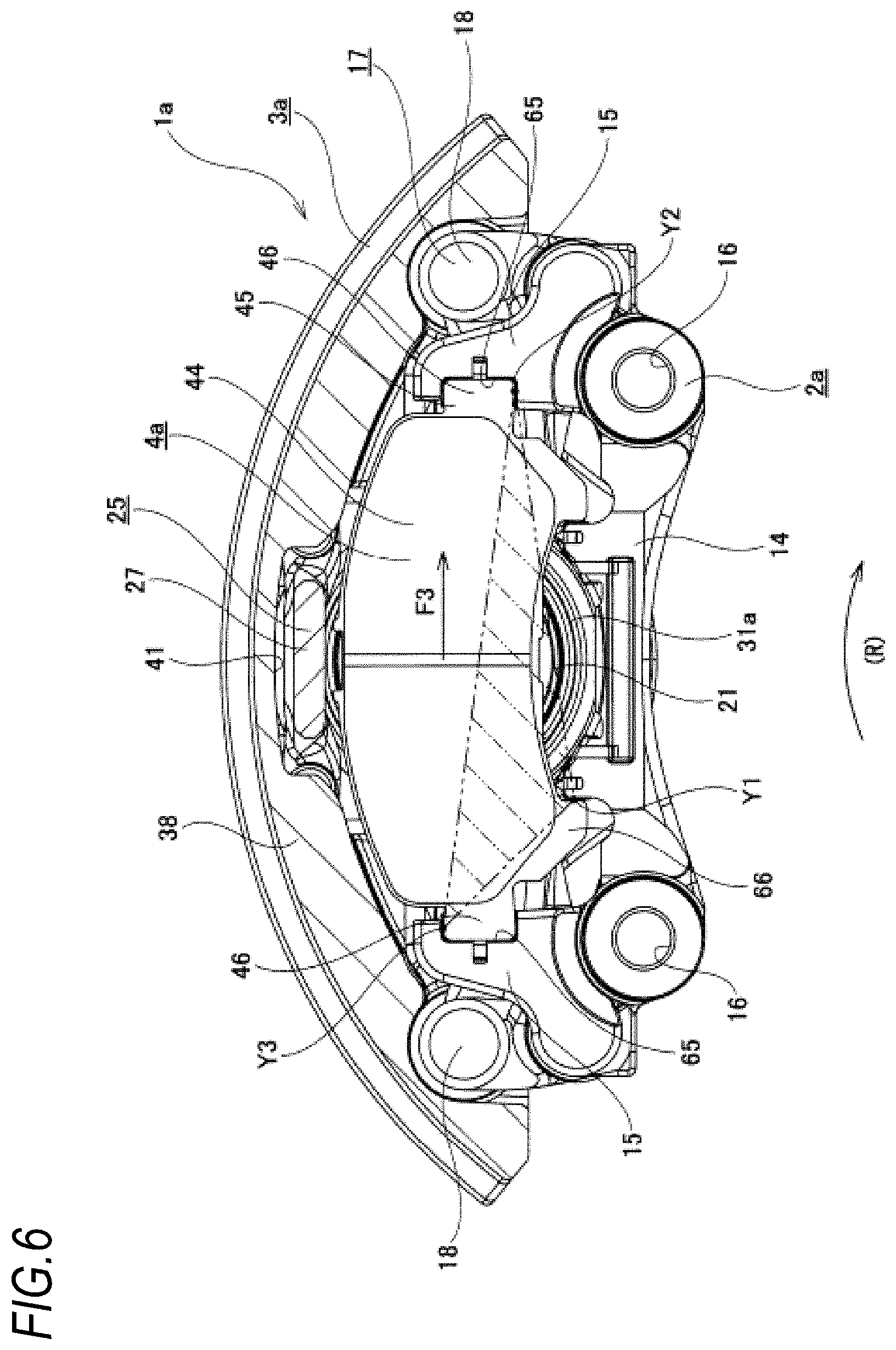 Patent US11773931 Figure 6 – Floating-type disc brake