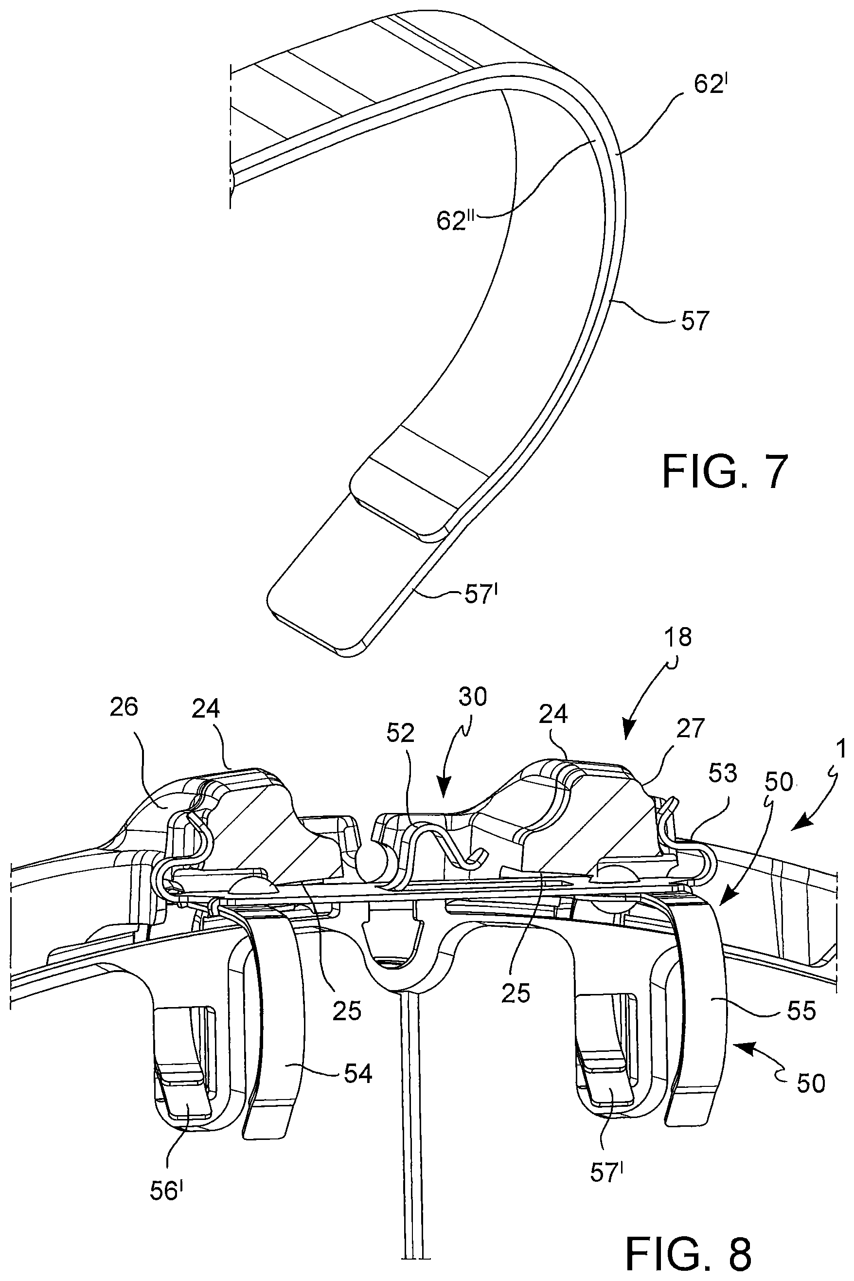 Patent US11773932 Figure 4 – Pad return spring for a disc brake caliper body