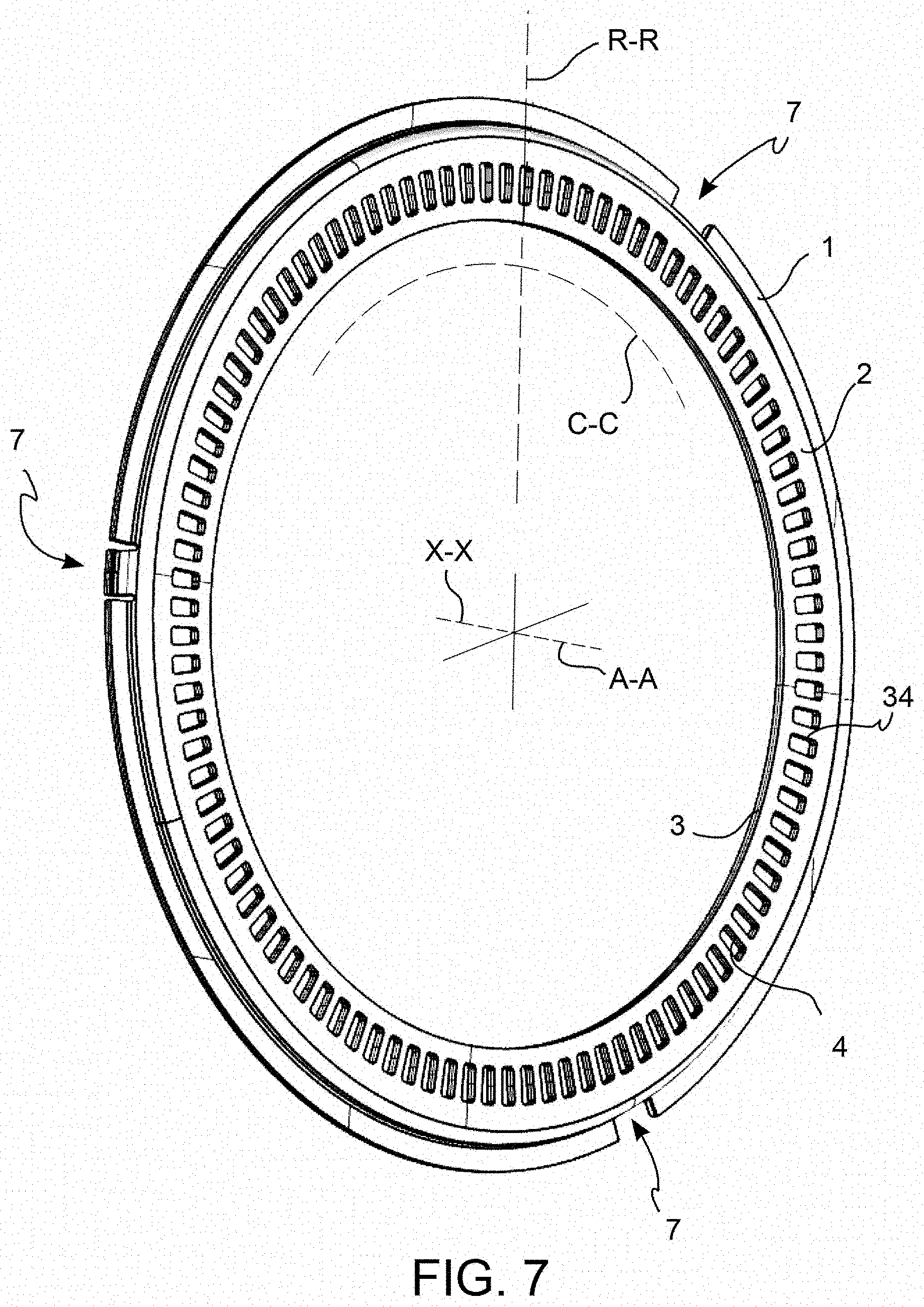 Patent US11773937 Figure 5 – Anti-lock sensor ring, disk brake band and assembly