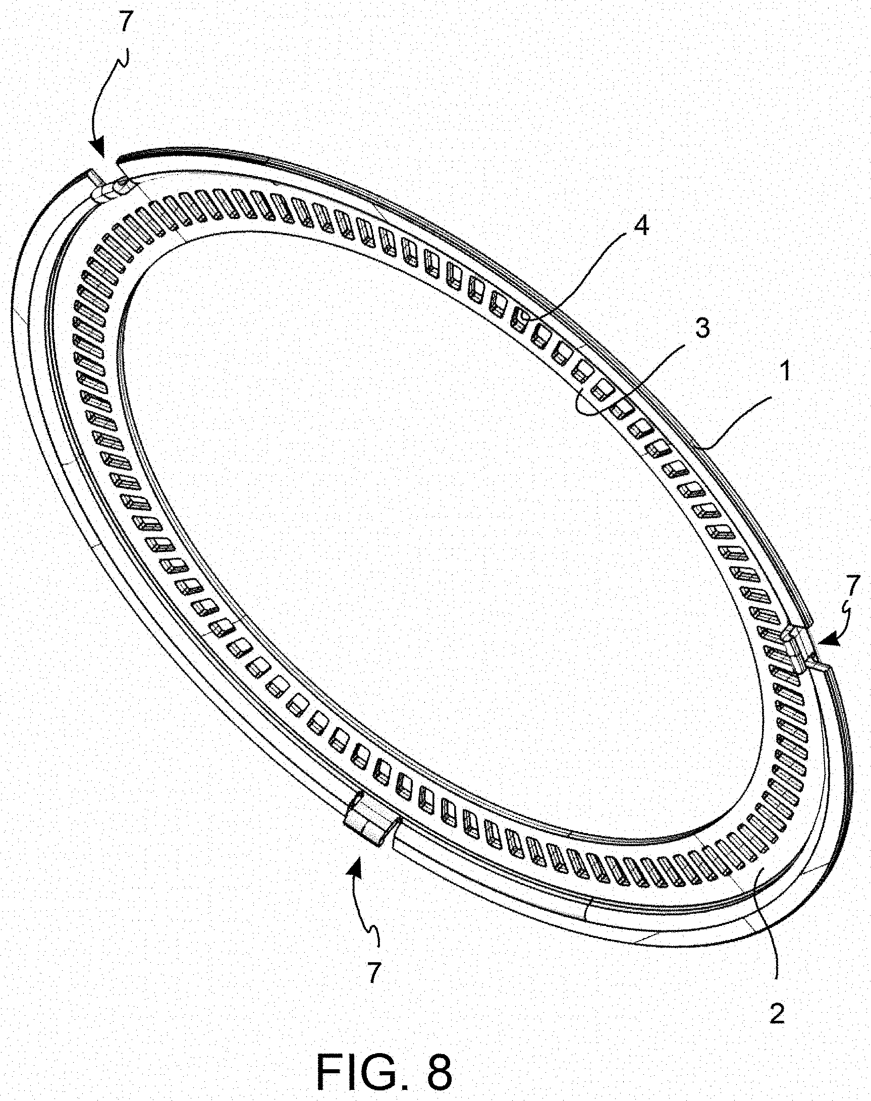 Patent US11773937 Figure 6 – Anti-lock sensor ring, disk brake band and assembly