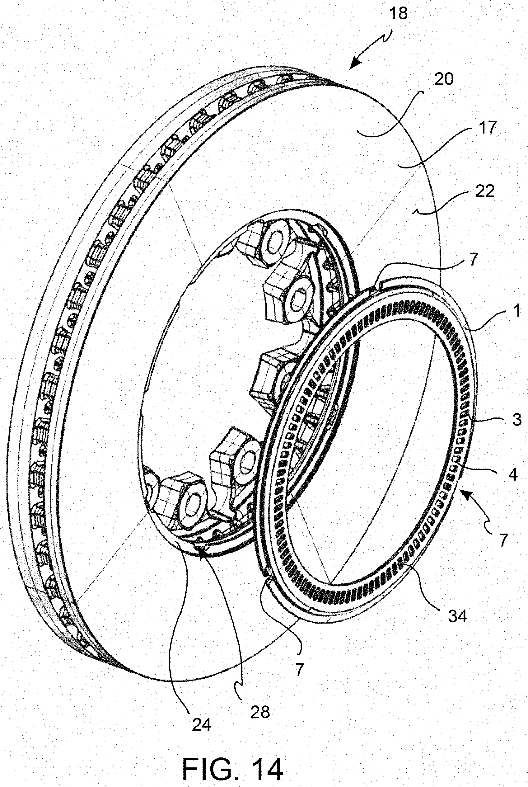 Patent US11773937 Figure 11 – Anti-lock sensor ring, disk brake band and assembly