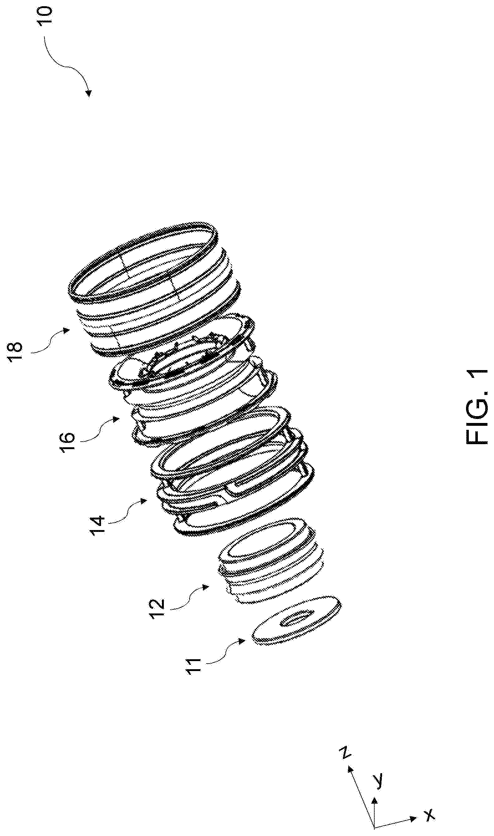 Patent US11773942 Figure 1 – Hydraulic mount and method of producing a hydraulic mount