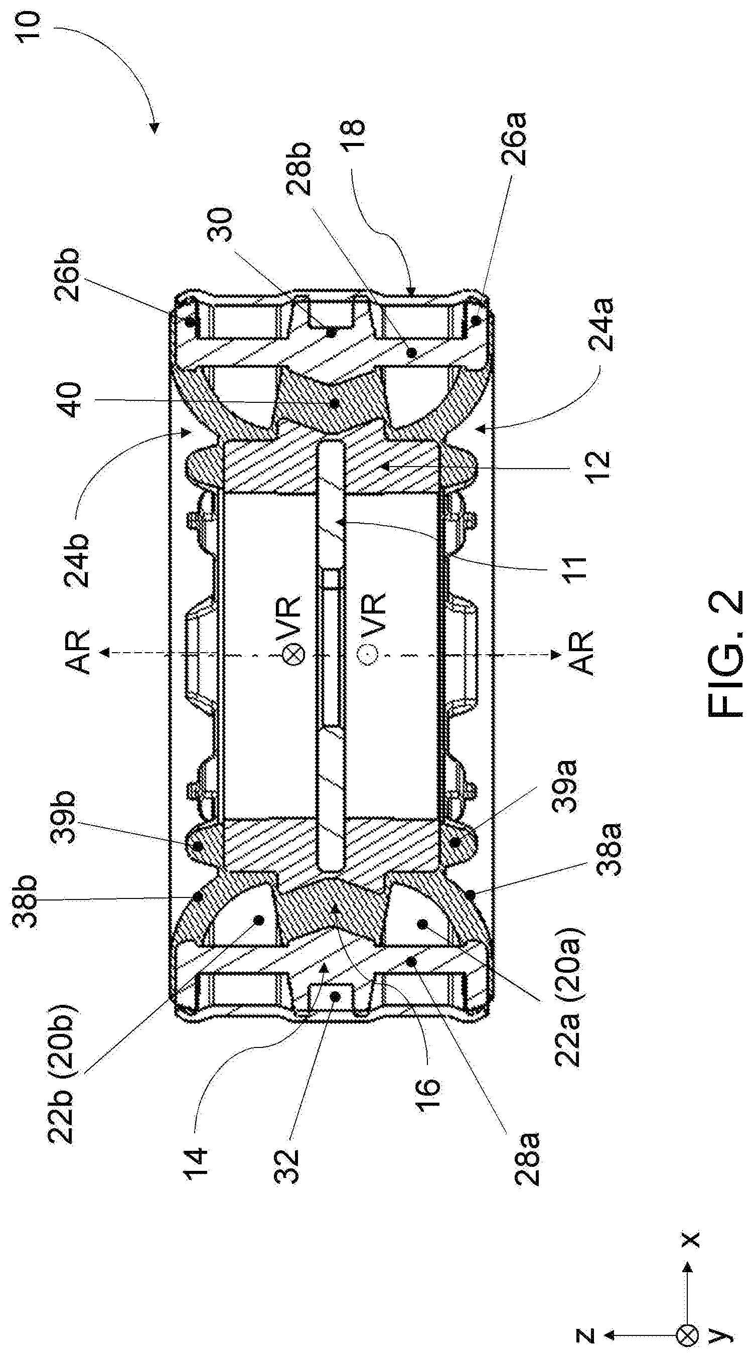 Patent US11773942 Figure 2 – Hydraulic mount and method of producing a hydraulic mount