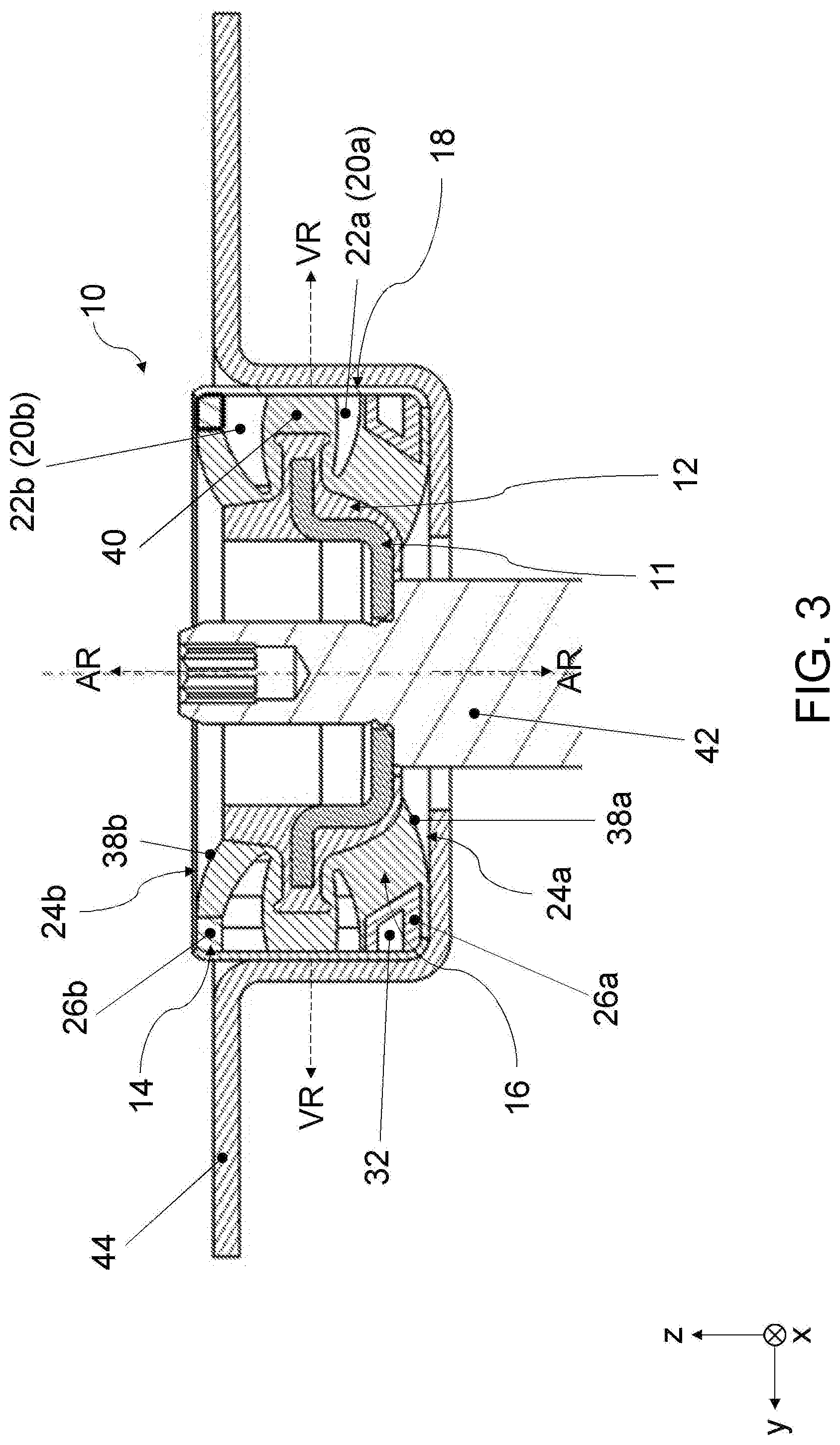 Patent US11773942 Figure 3 – Hydraulic mount and method of producing a hydraulic mount