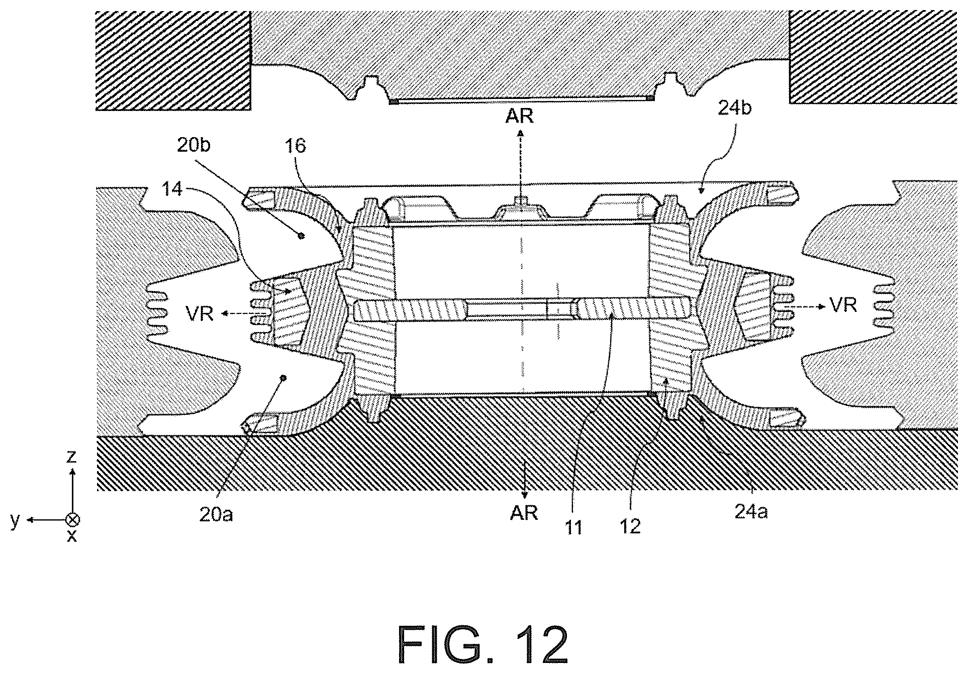 Patent US11773942 Figure 12 – Hydraulic mount and method of producing a hydraulic mount