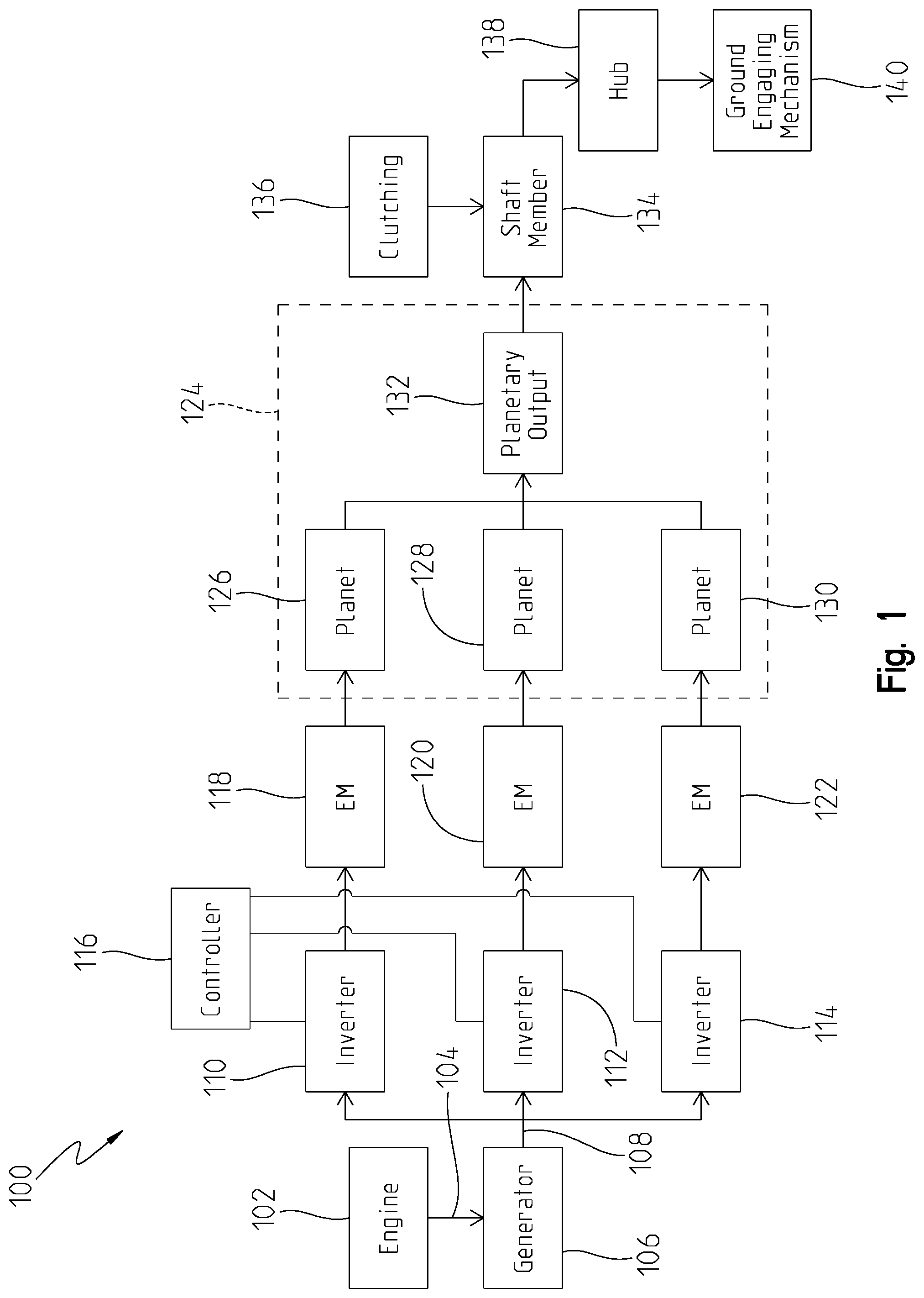 Patent US11773944 Figure 1 – Complex planetary design utilizing planet geometry for stackable and reversible planetaries