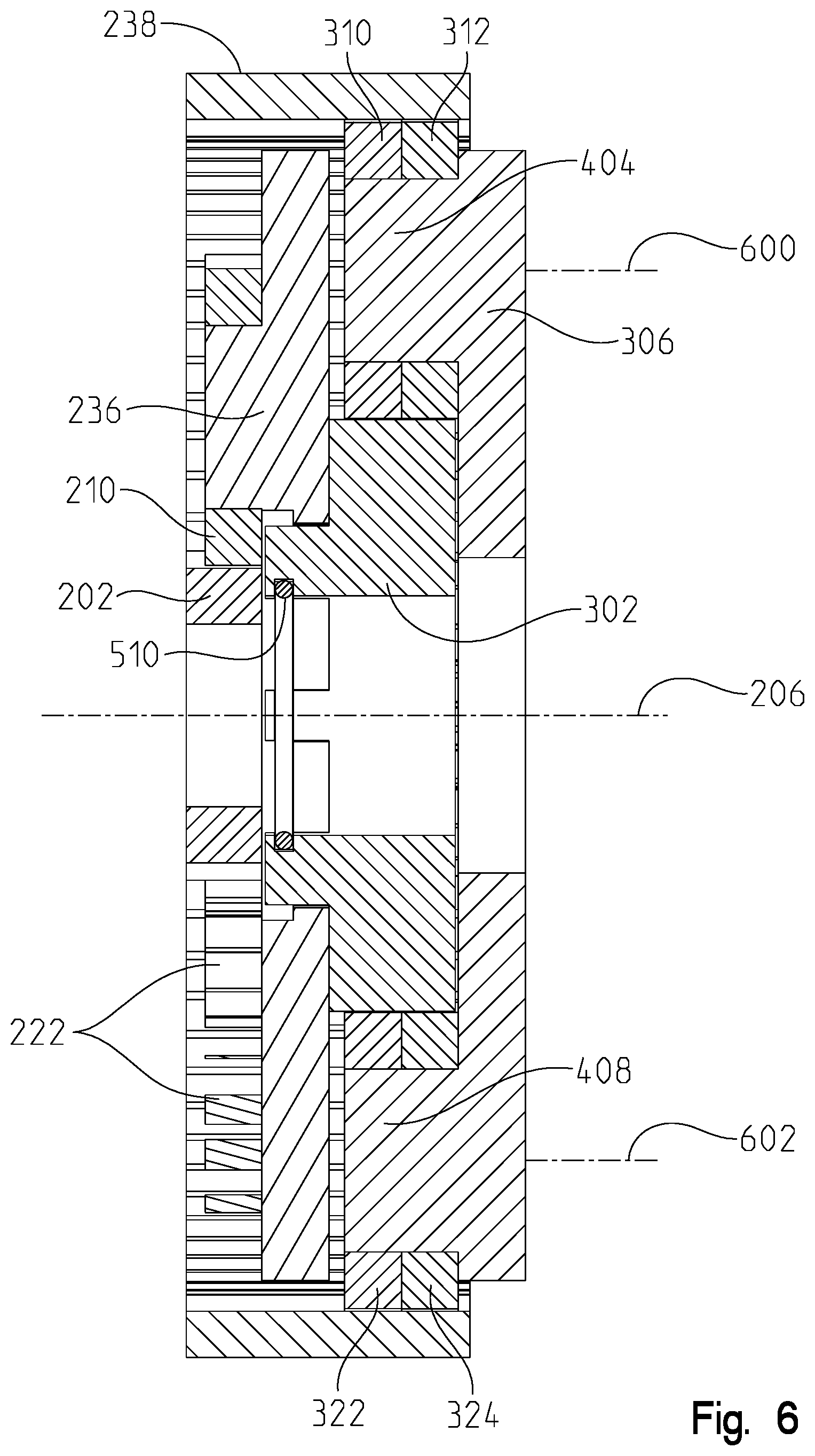 Patent US11773944 Figure 6 – Complex planetary design utilizing planet geometry for stackable and reversible planetaries