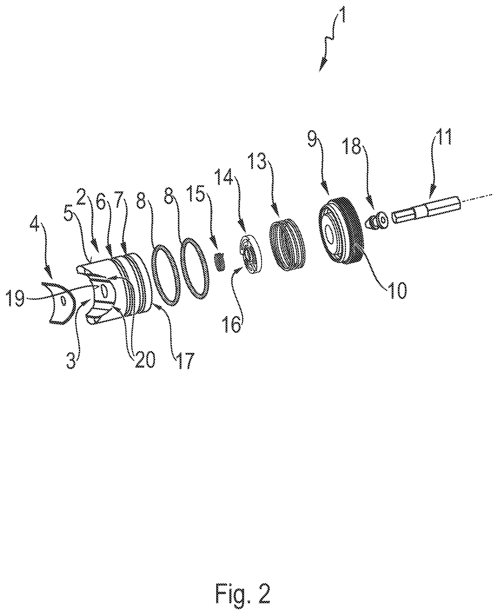 Patent US11773947 Figure 2 – Apparatus for pressing a toothed rack against a pinion