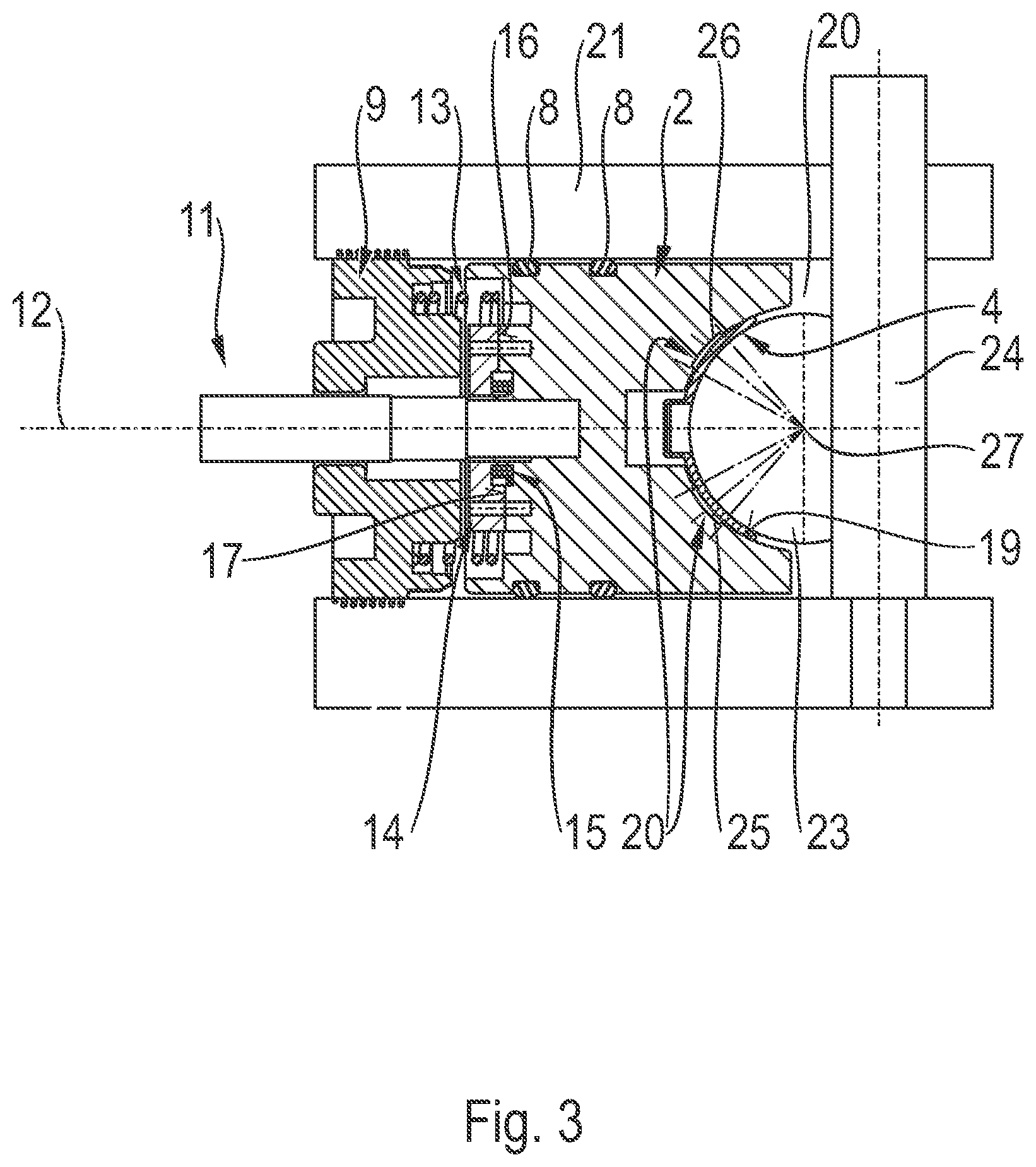 Patent US11773947 Figure 3 – Apparatus for pressing a toothed rack against a pinion