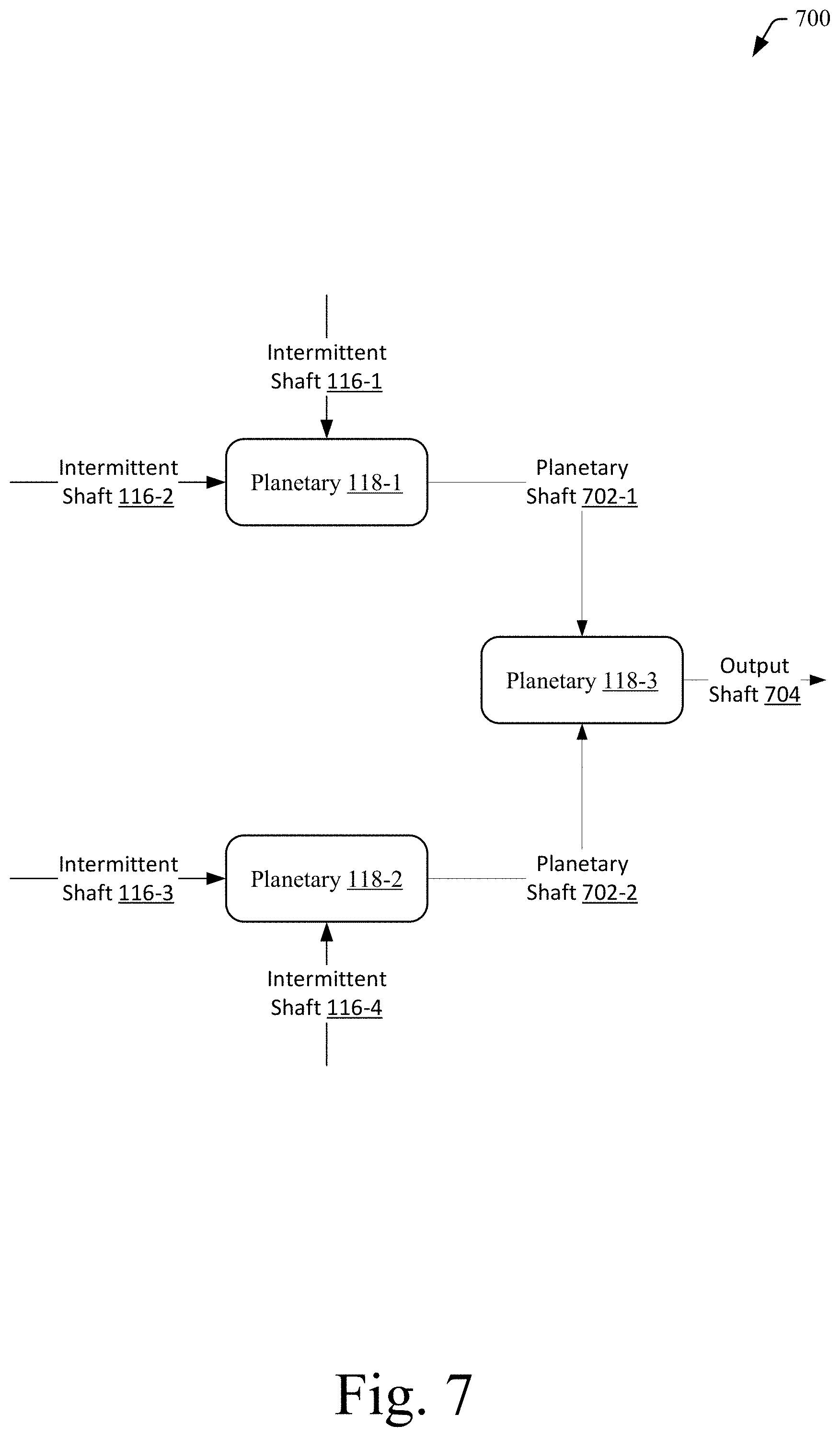 Patent US11773951 Figure 7 – Continuously-variable transmission with oscillating racks