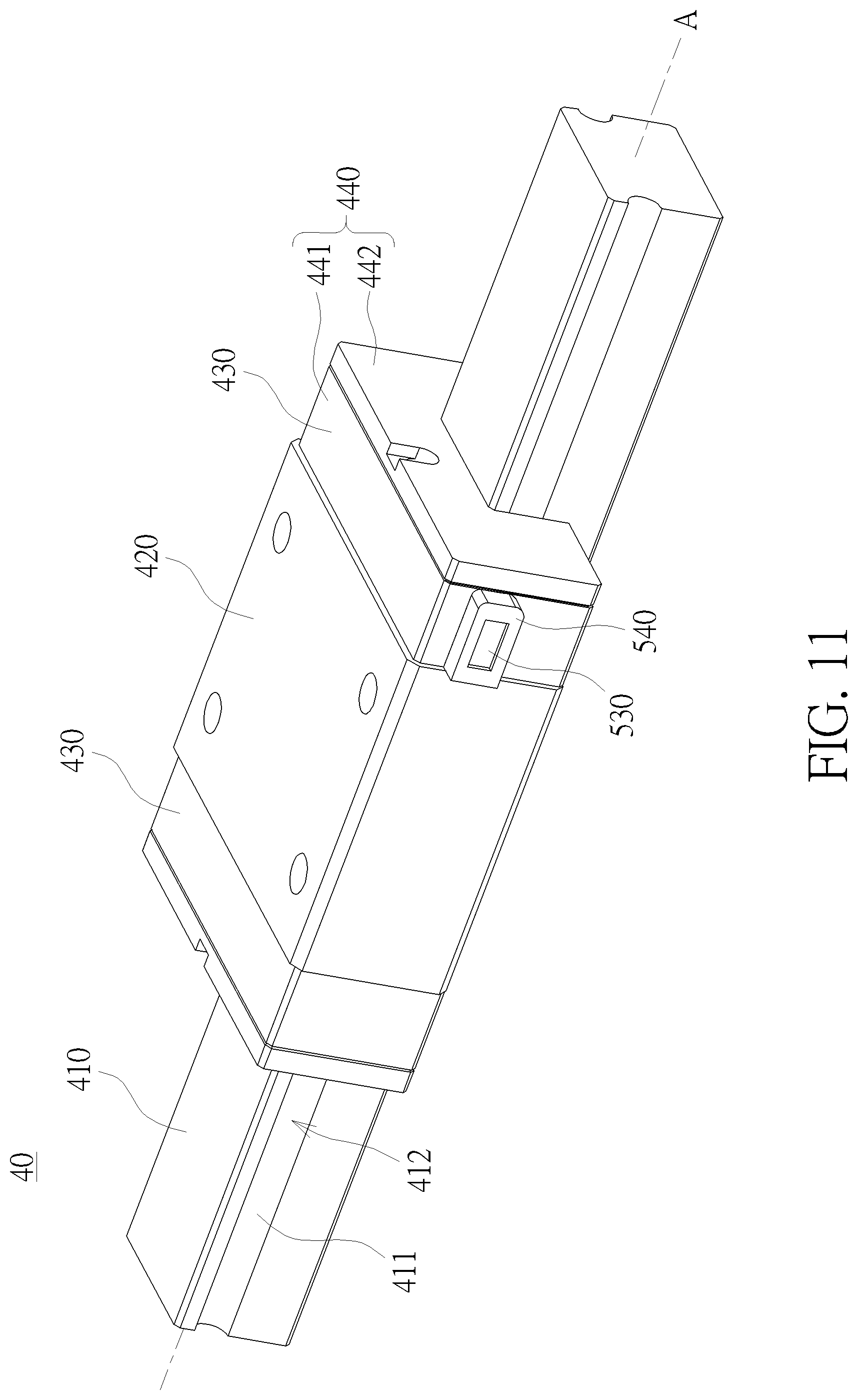 Patent US11773960 Figure 10 – Linear transmission device with capability of real-time monitoring of amount of lubricant