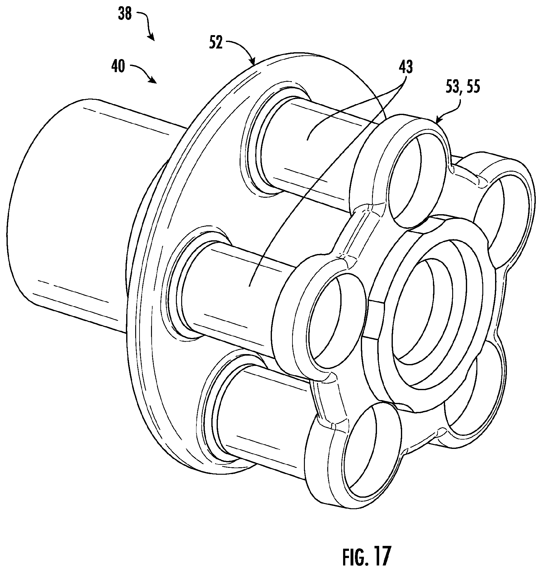Patent US11773963 Figure 12 – Wind turbine gearbox carrier with integrated pin shafts and method of manufacturing same