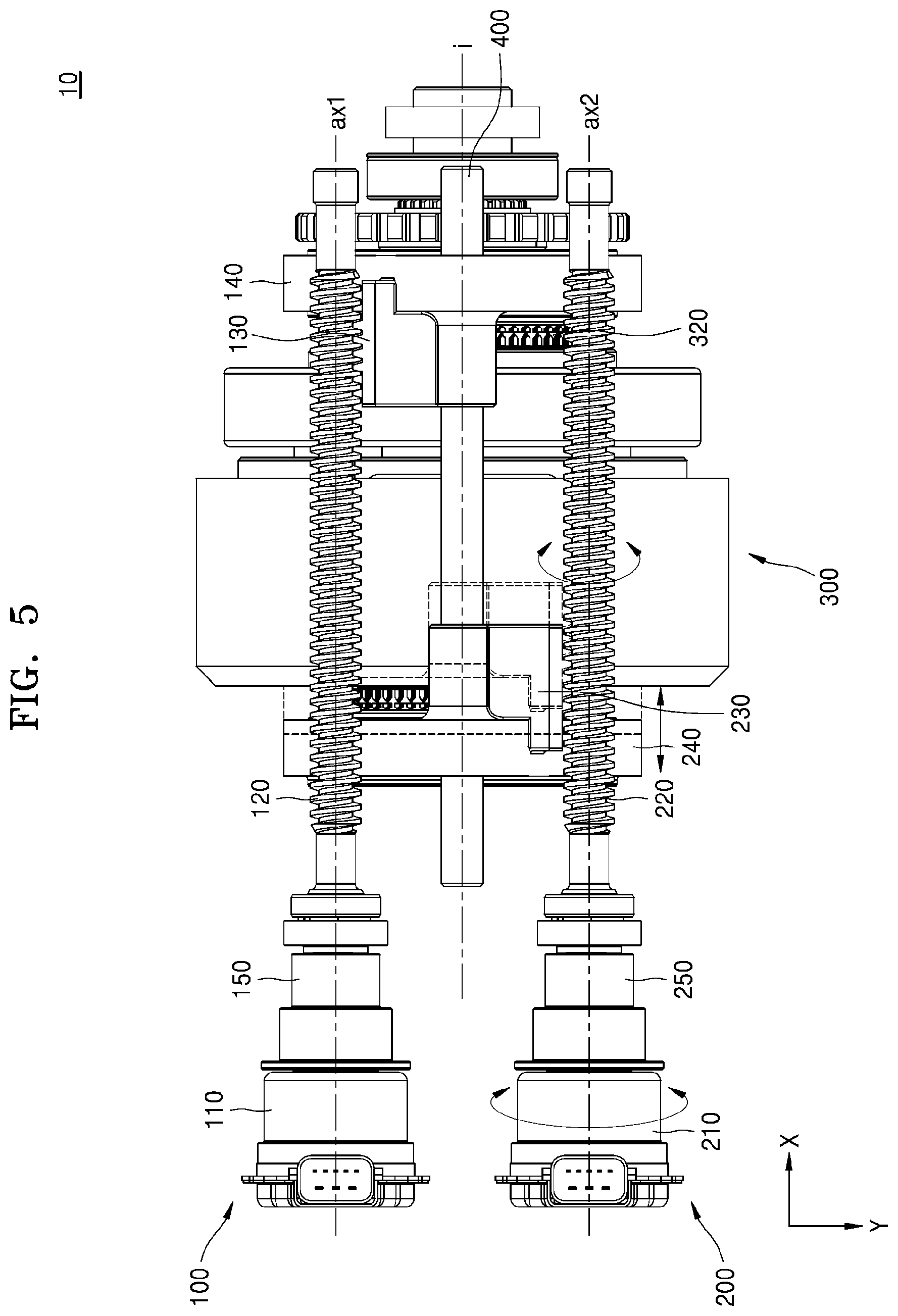 Patent US11773972 Figure 5 – Transmission apparatus for electric vehicle