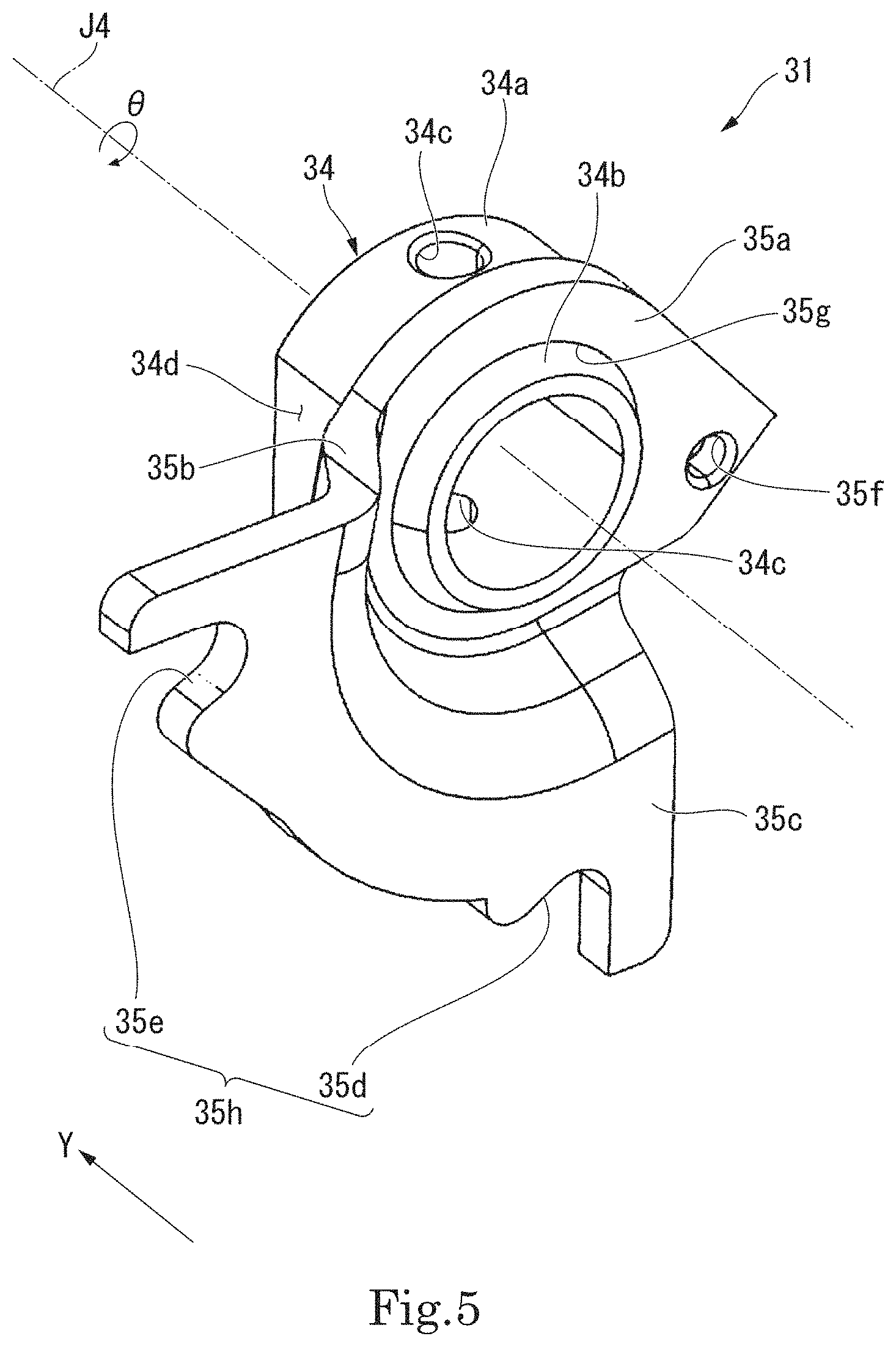 Patent US11773973 Figure 5 – Parking mechanism and drive apparatus
