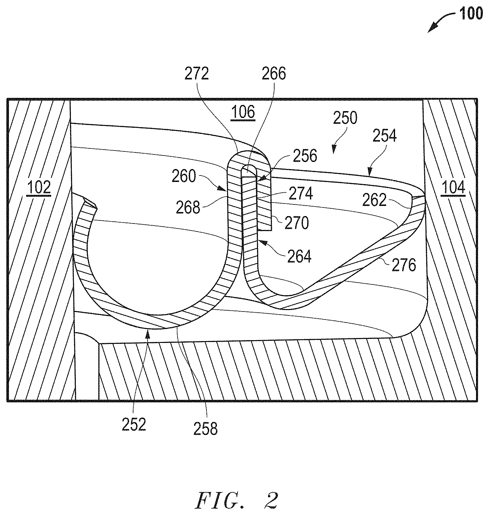 Patent US11773977 Figure 2 – Bimetallic seal