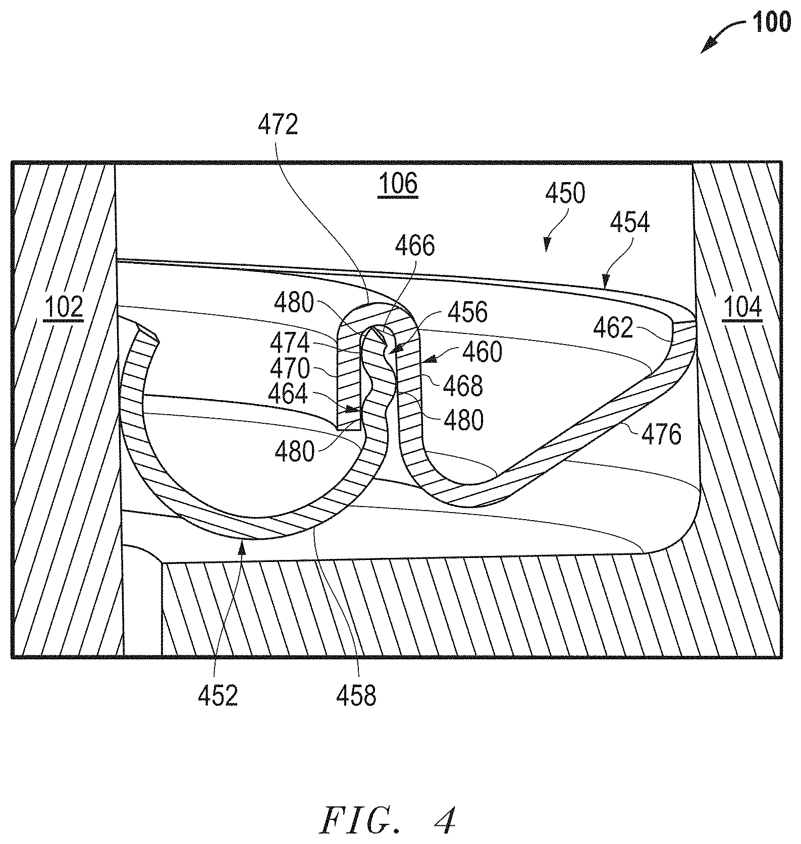 Patent US11773977 Figure 4 – Bimetallic seal
