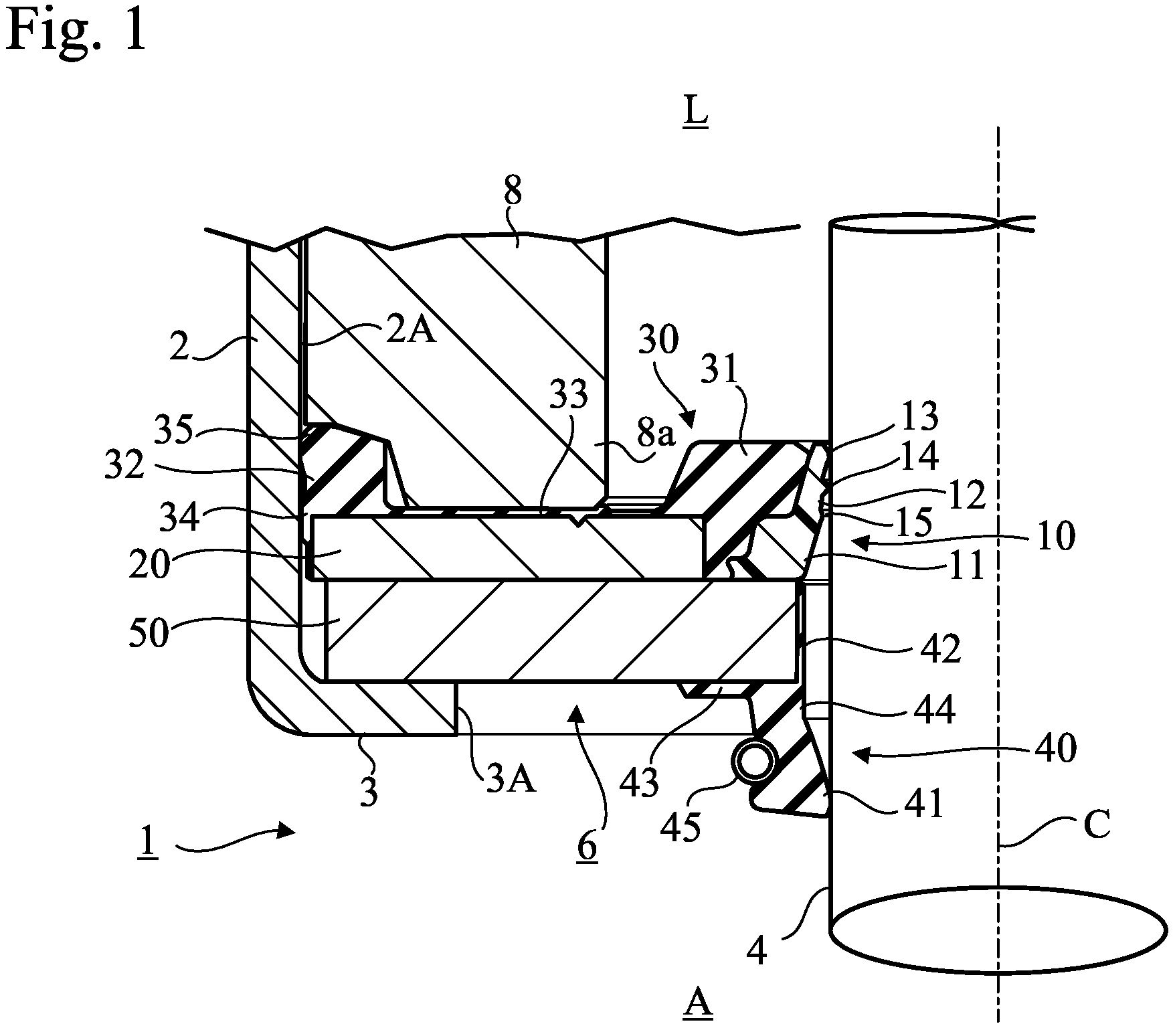 Patent US11773982 Figure 1 – Sealing device
