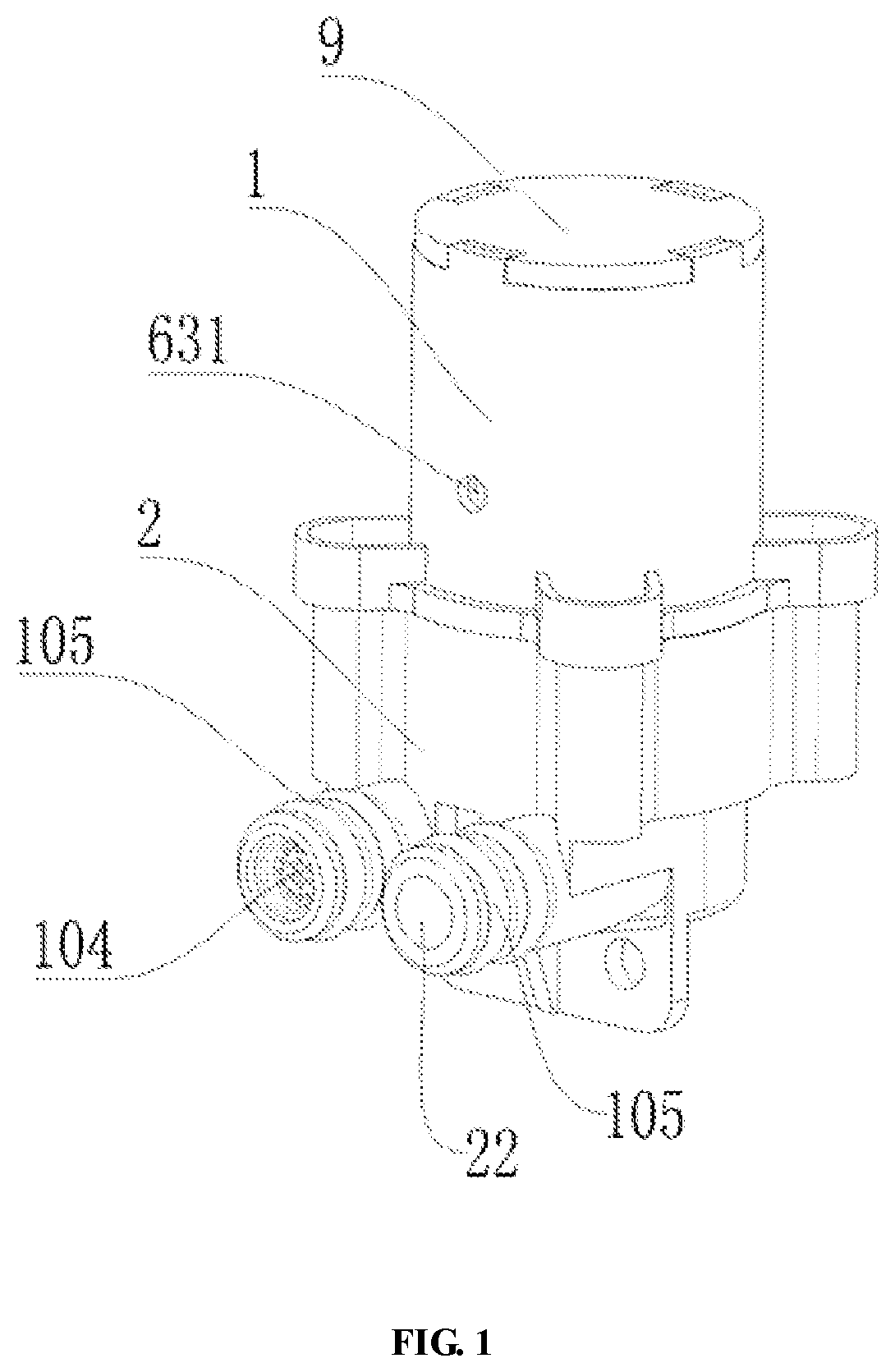Patent US11773984 Figure 1 – Electrically operated water valve and application of electrically operated water valve on electric appliance