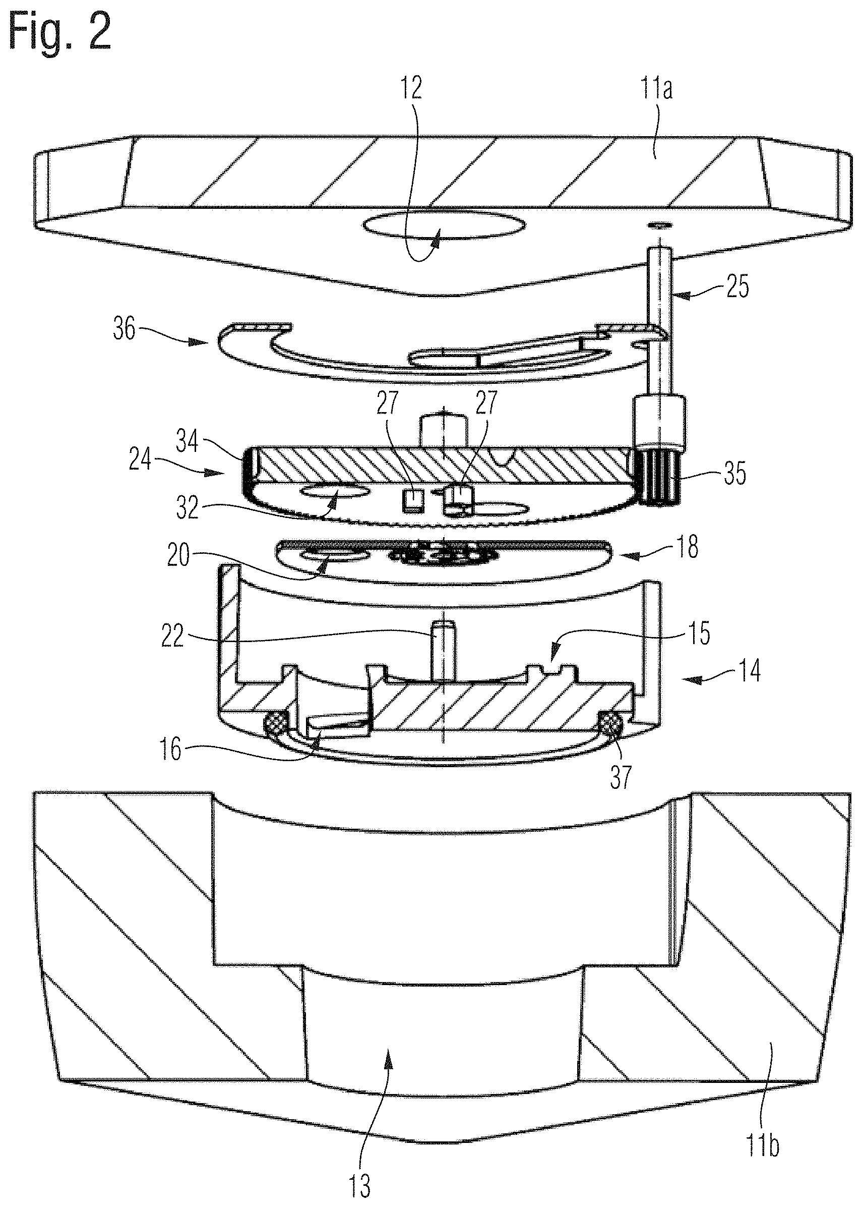 Patent US11773987 Figure 2 – Flow modulator for a fluid