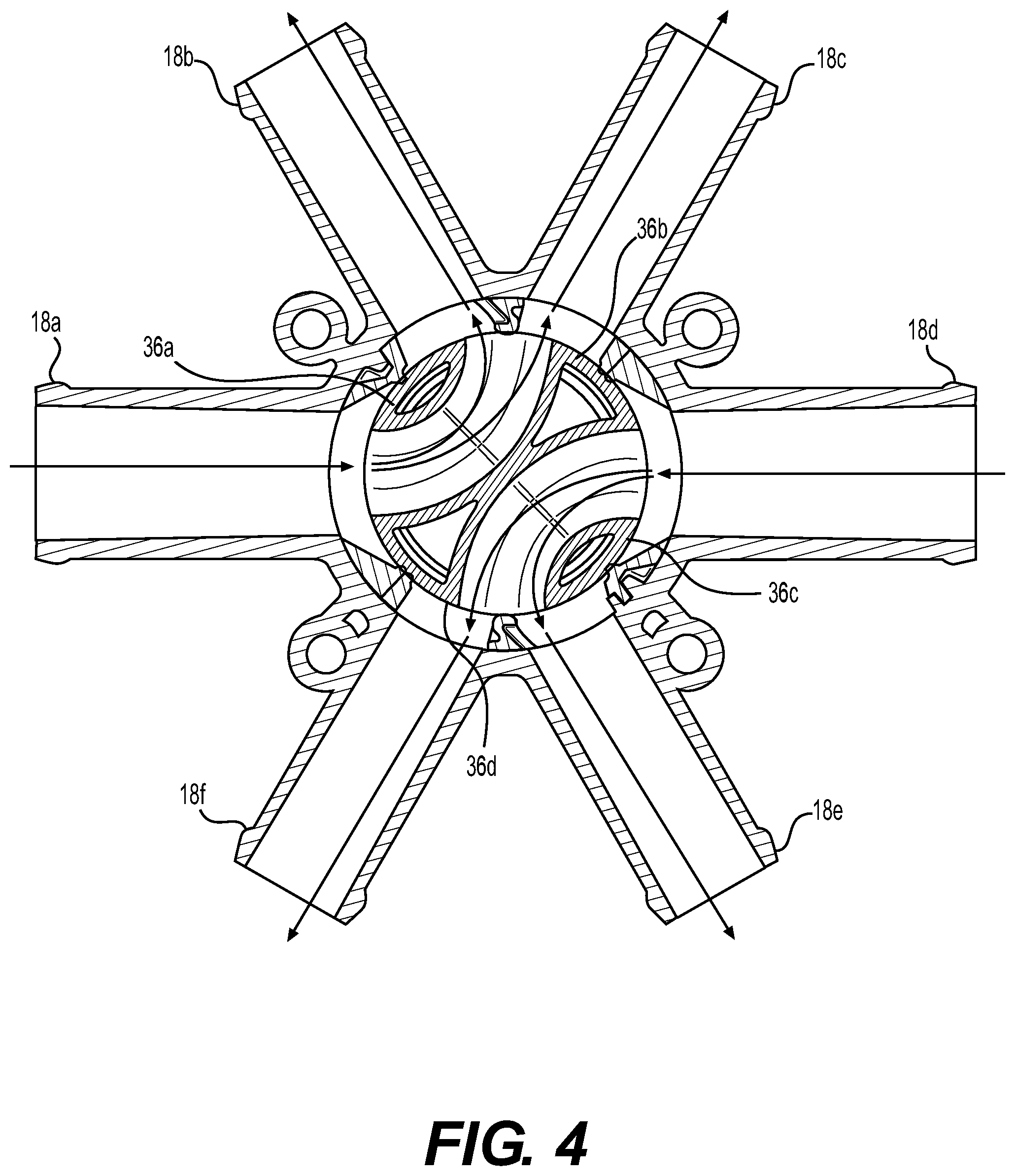 Patent US11773990 Figure 4 – Multi-port multi-mode valve