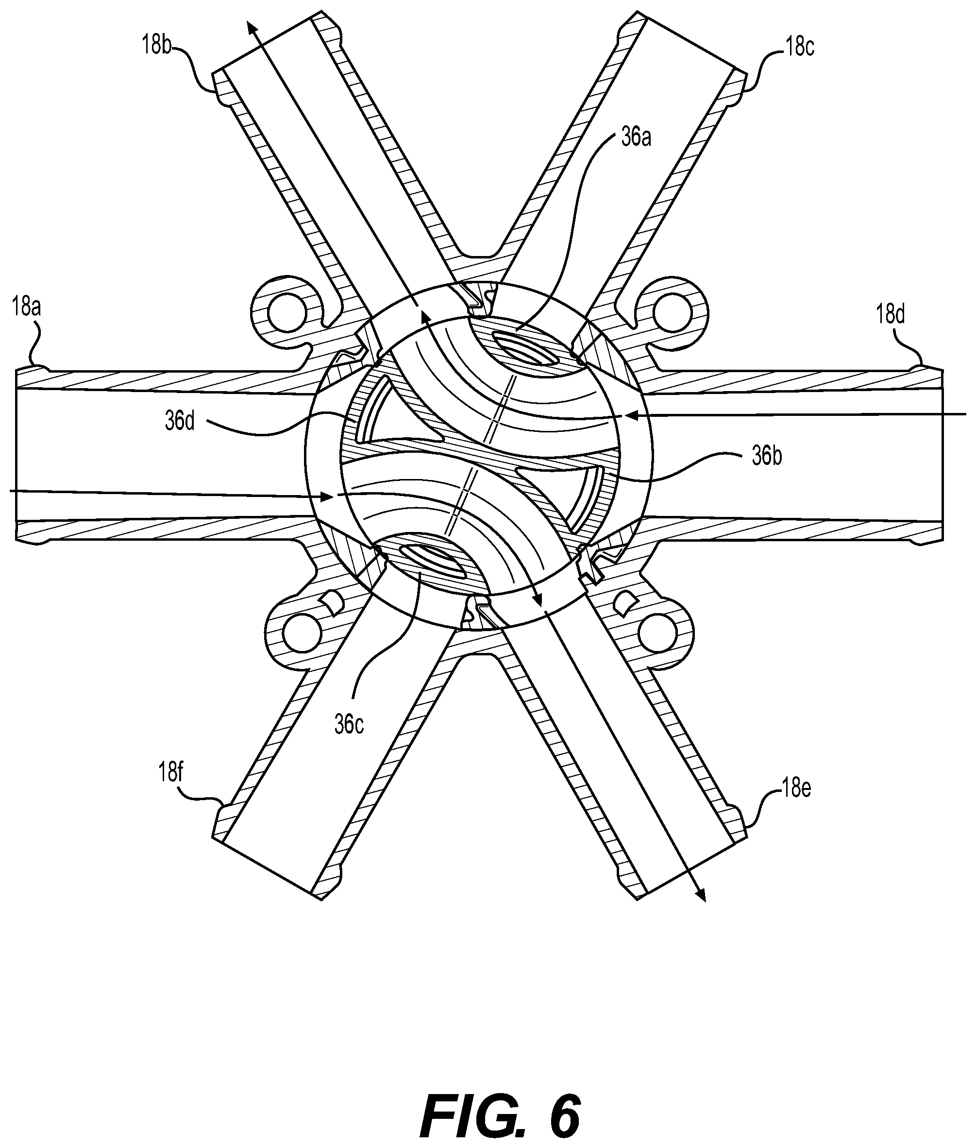 Patent US11773990 Figure 6 – Multi-port multi-mode valve