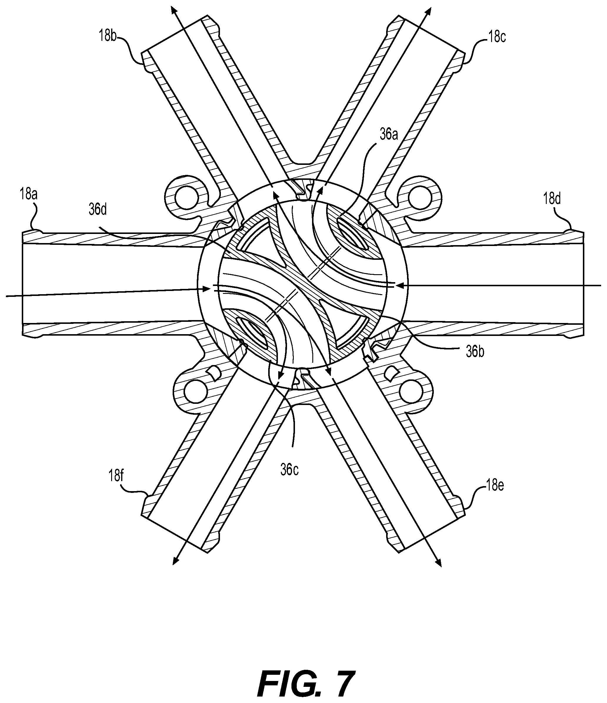 Patent US11773990 Figure 7 – Multi-port multi-mode valve
