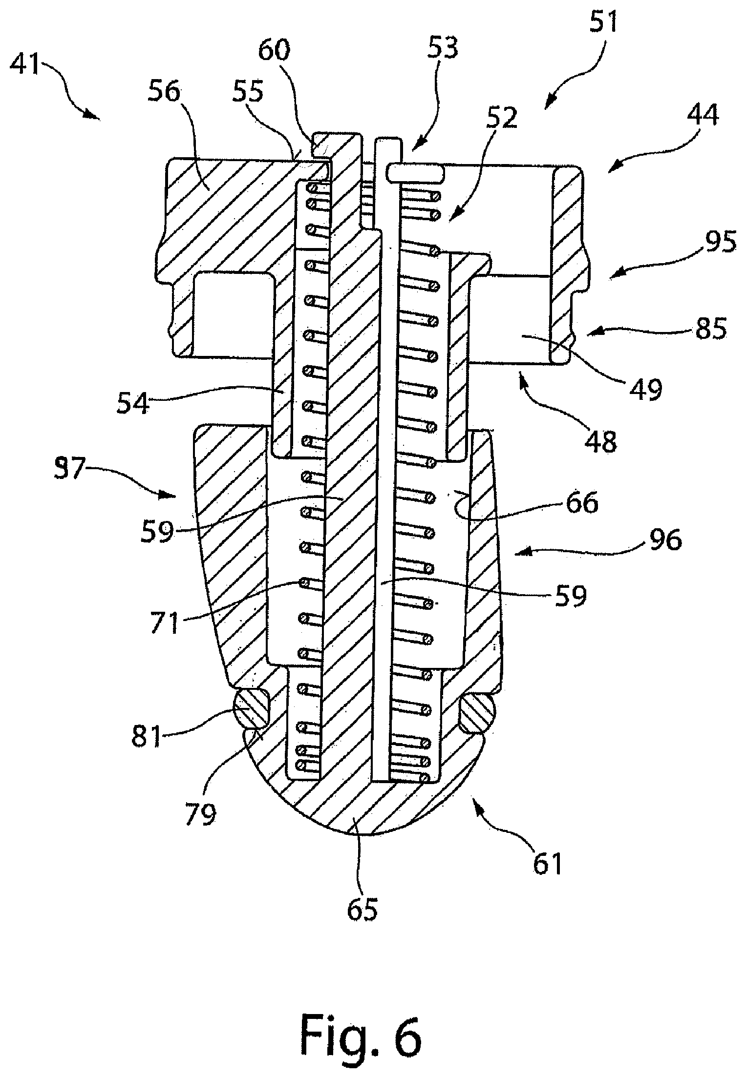 Patent US11773993 Figure 4 – Non-return valve, in particular for a refrigeration or heat circuit
