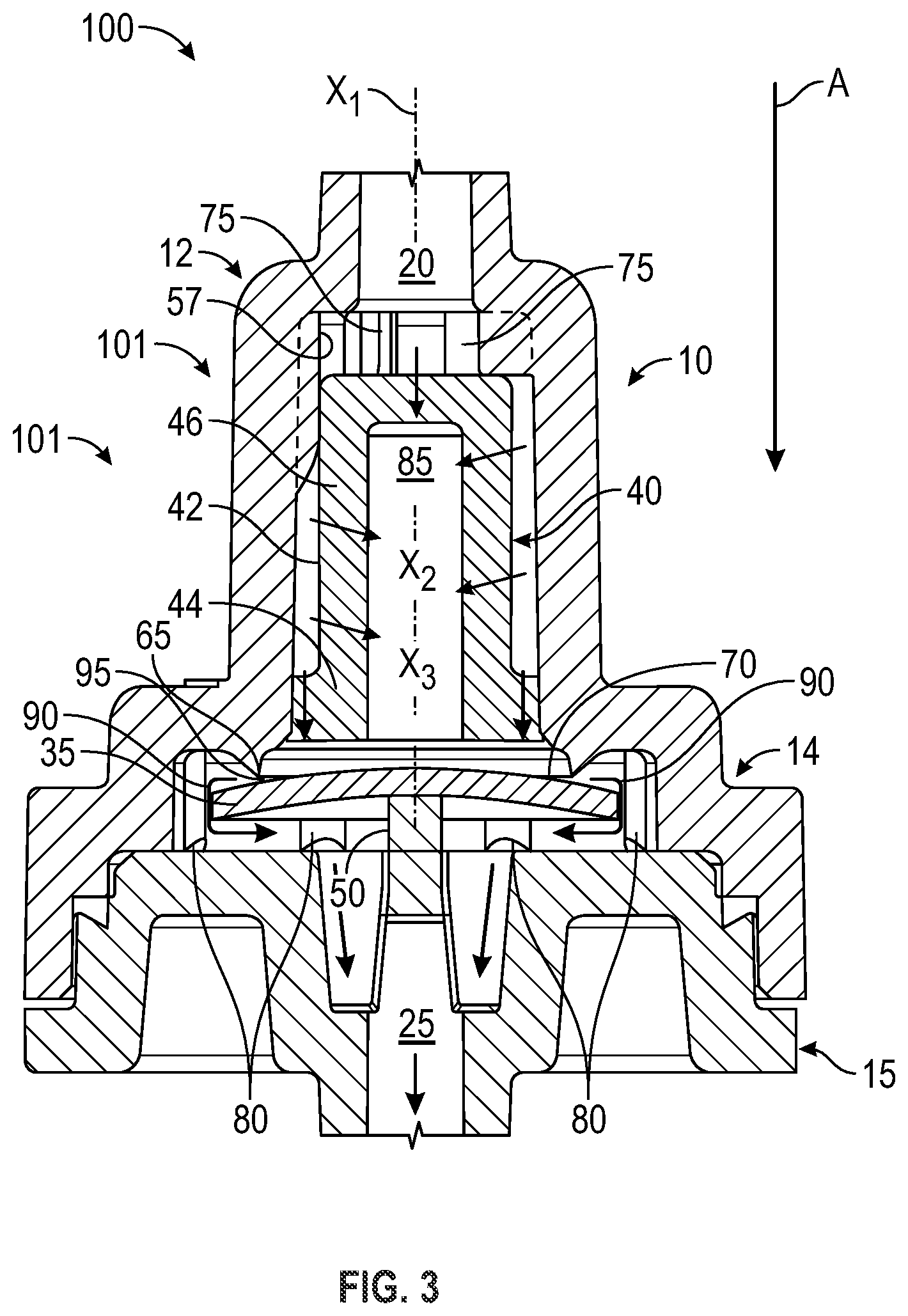 Patent US11773994 Figure 3 – Check valve with integrated filter