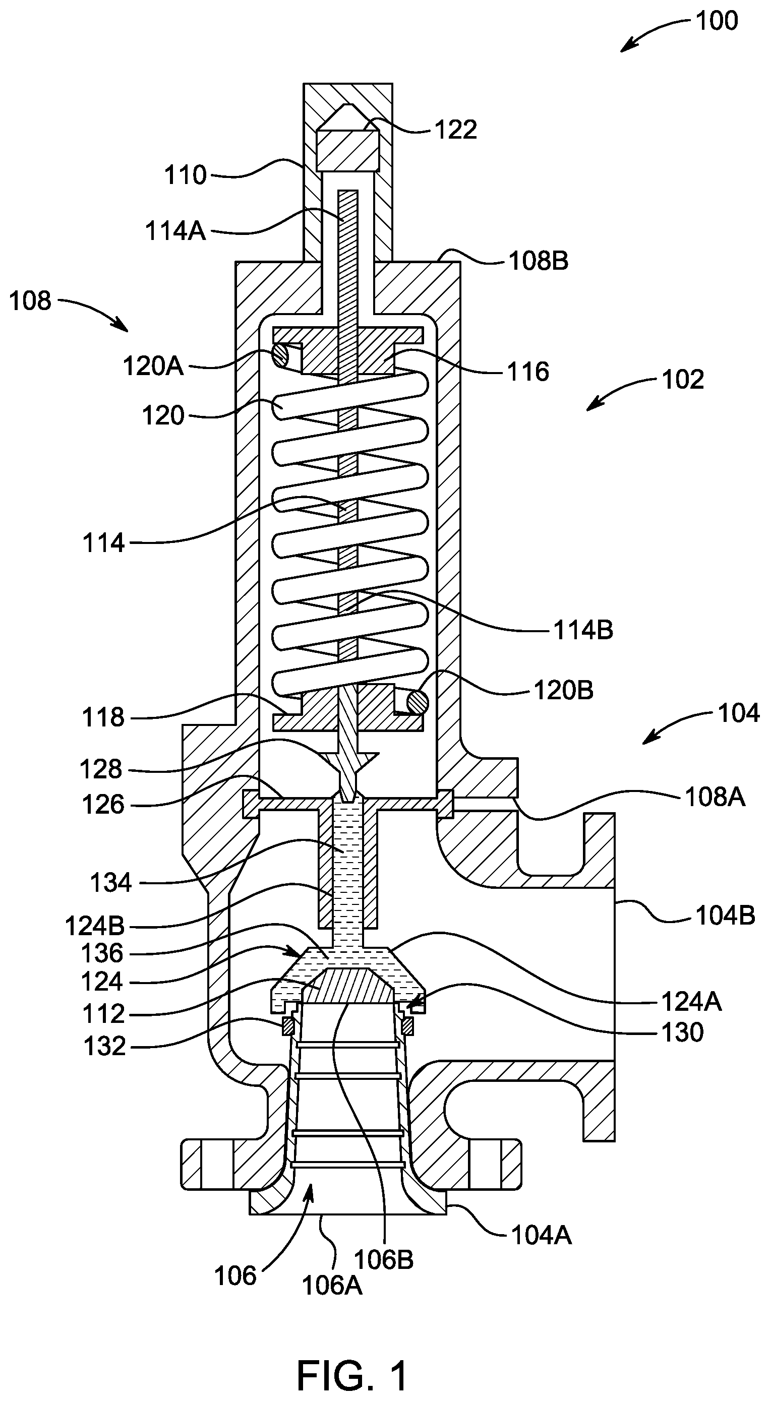 Patent US11773995 Figure 1 – Relief valve device