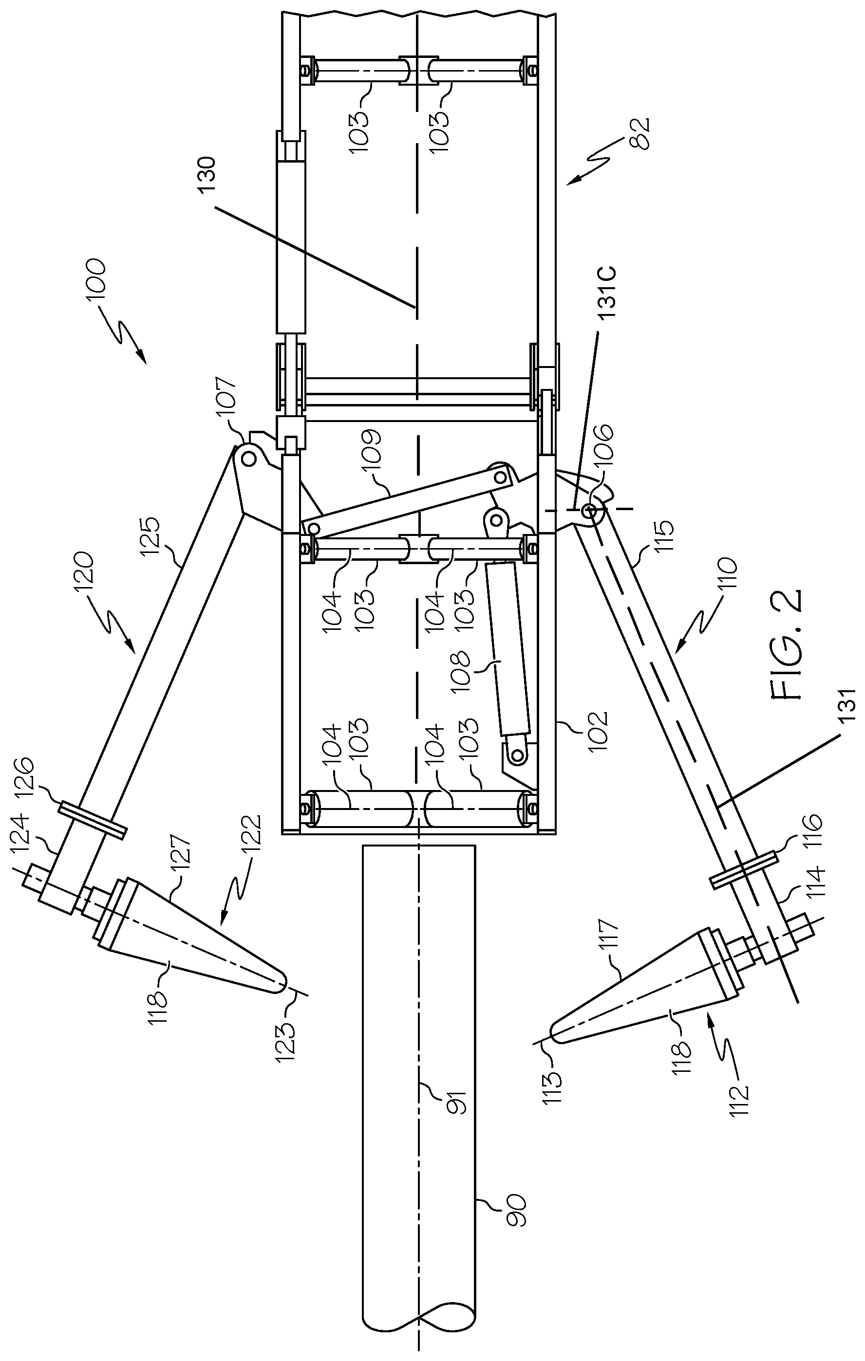 Patent US11774005 Figure 2 – Loading devices and methods of loading pipe fusion machines