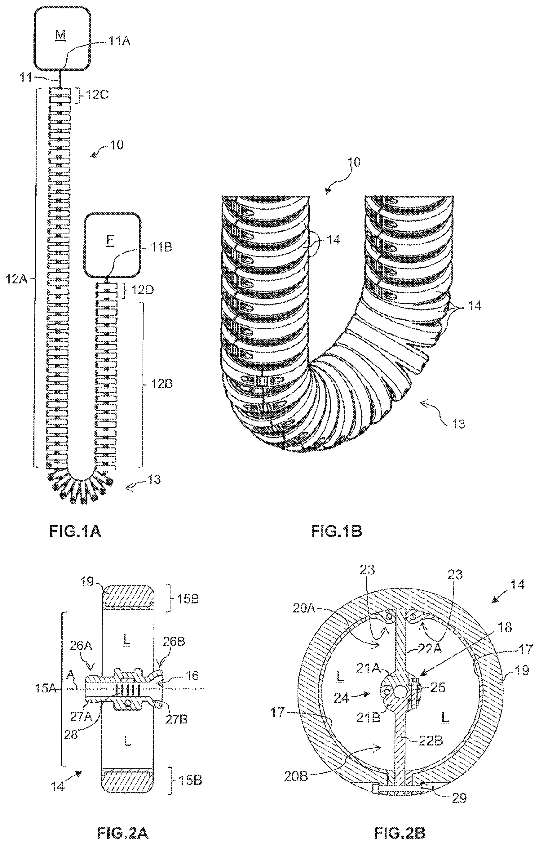 Patent US11774006 Figure 1 – Line guiding device for hanging applications, particularly as a service loop for a drilling rig