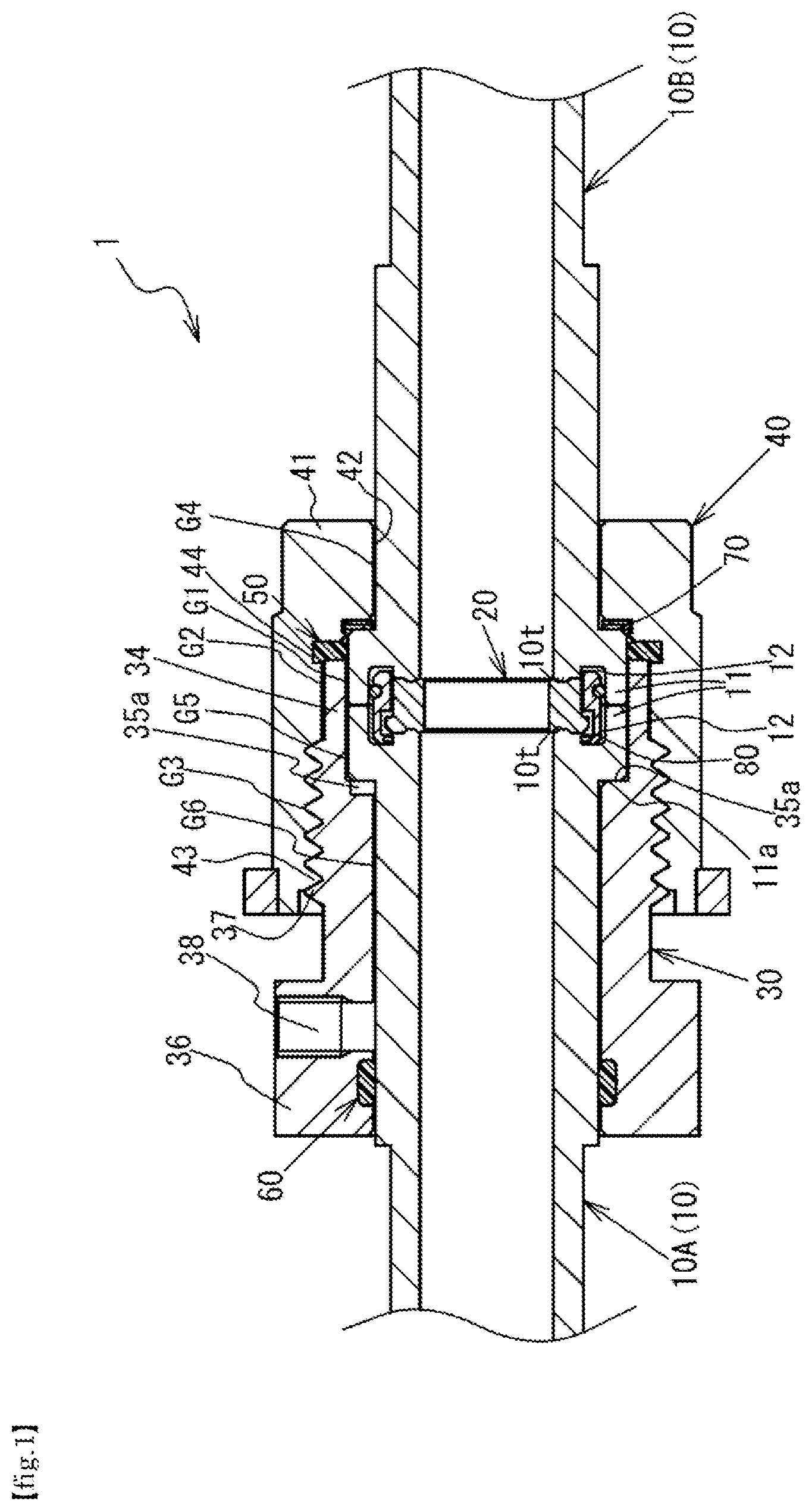 Patent US11774015 Figure 1 – Pipe joint