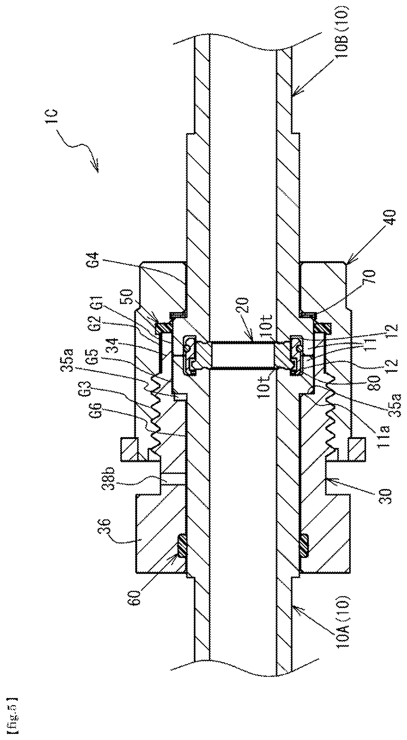 Patent US11774015 Figure 5 – Pipe joint