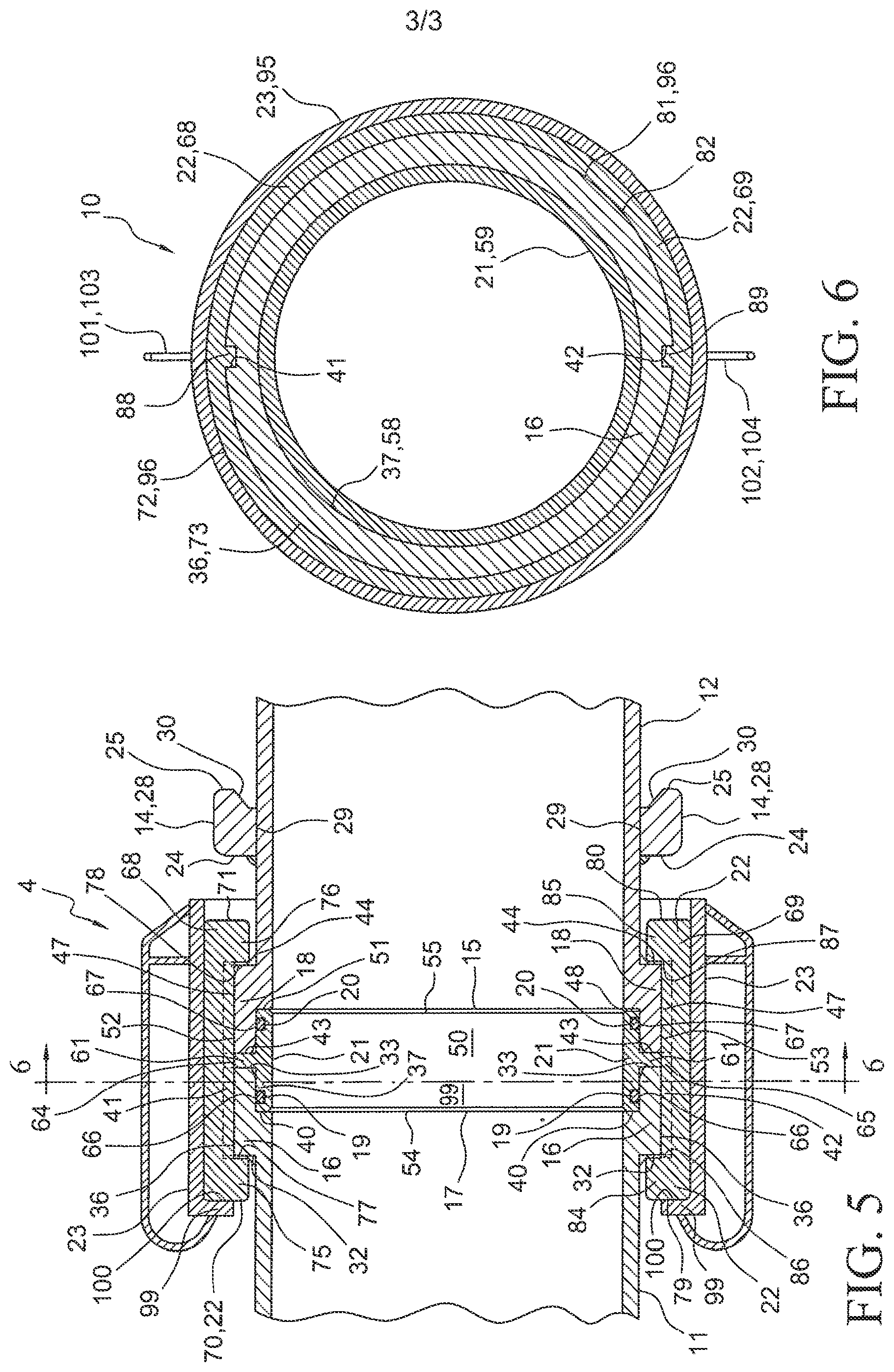 Patent US11774016 Figure 3 – Quick coupling system for vertical fluid conveying conduits