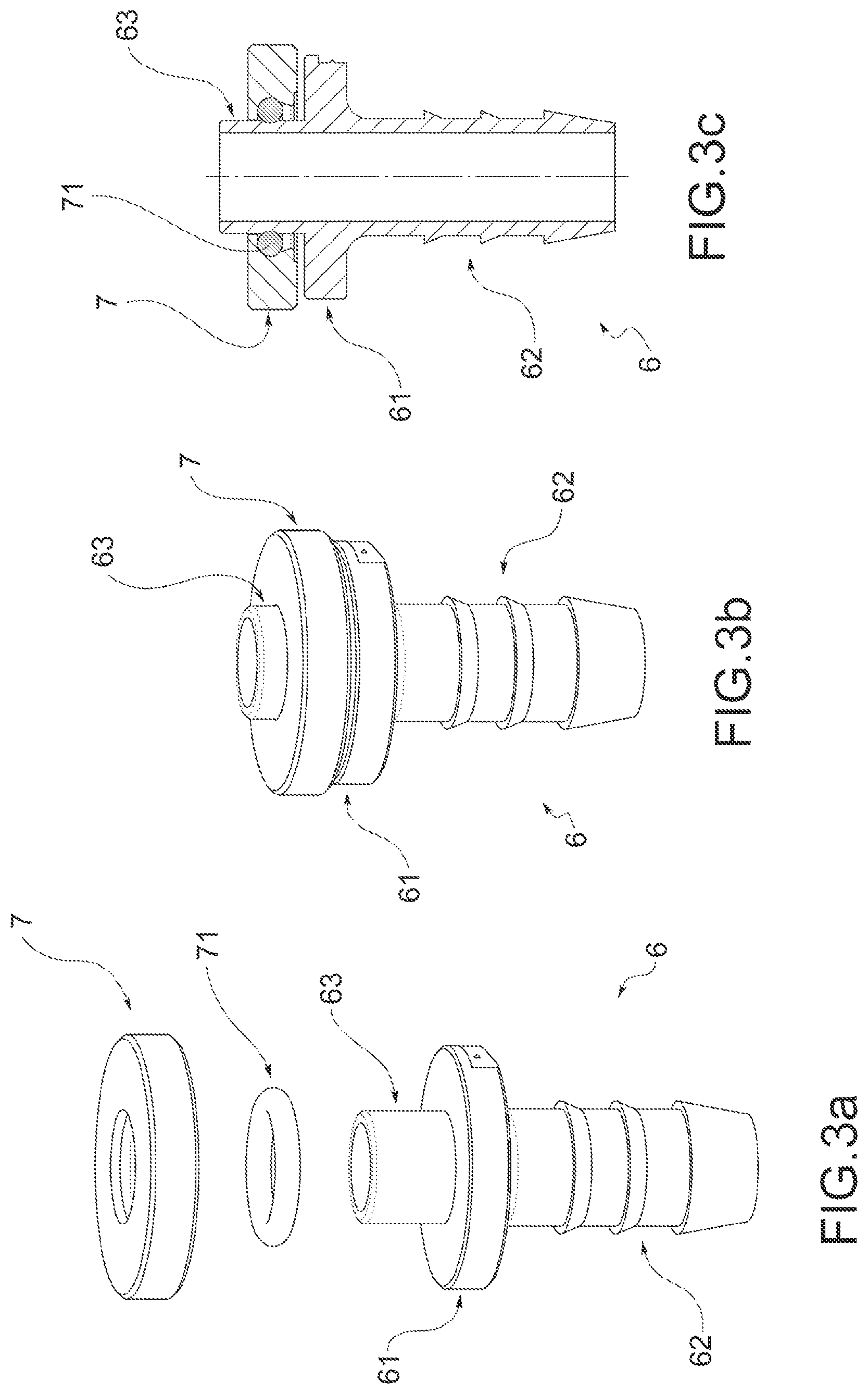 Patent US11774019 Figure 3 – Connection system for distributing water