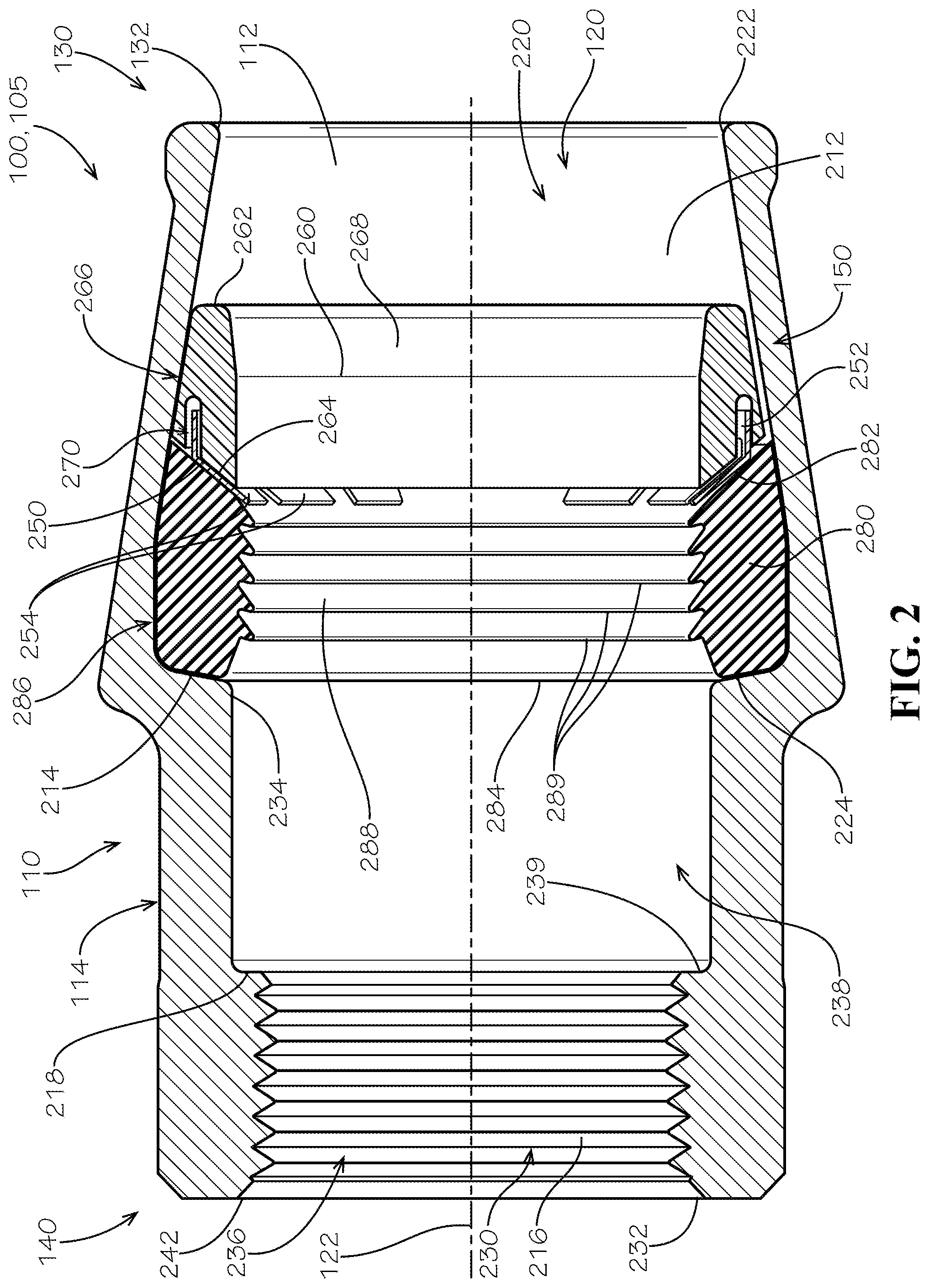 Patent US11774022 Figure 2 – Pipe fitting with grip ring