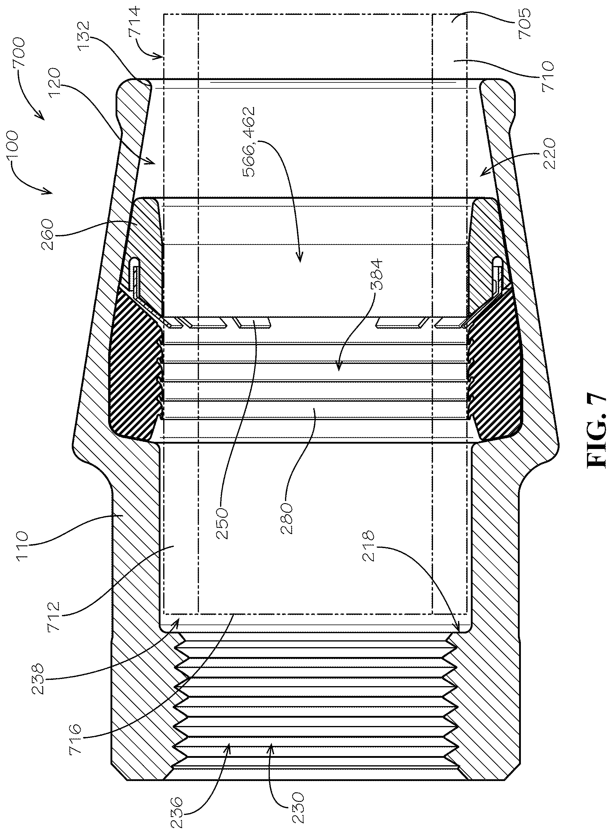 Patent US11774022 Figure 6 – Pipe fitting with grip ring