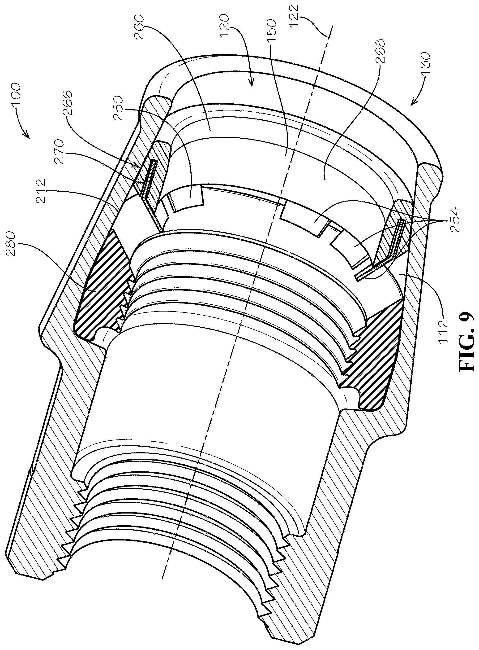Patent US11774022 Figure 8 – Pipe fitting with grip ring
