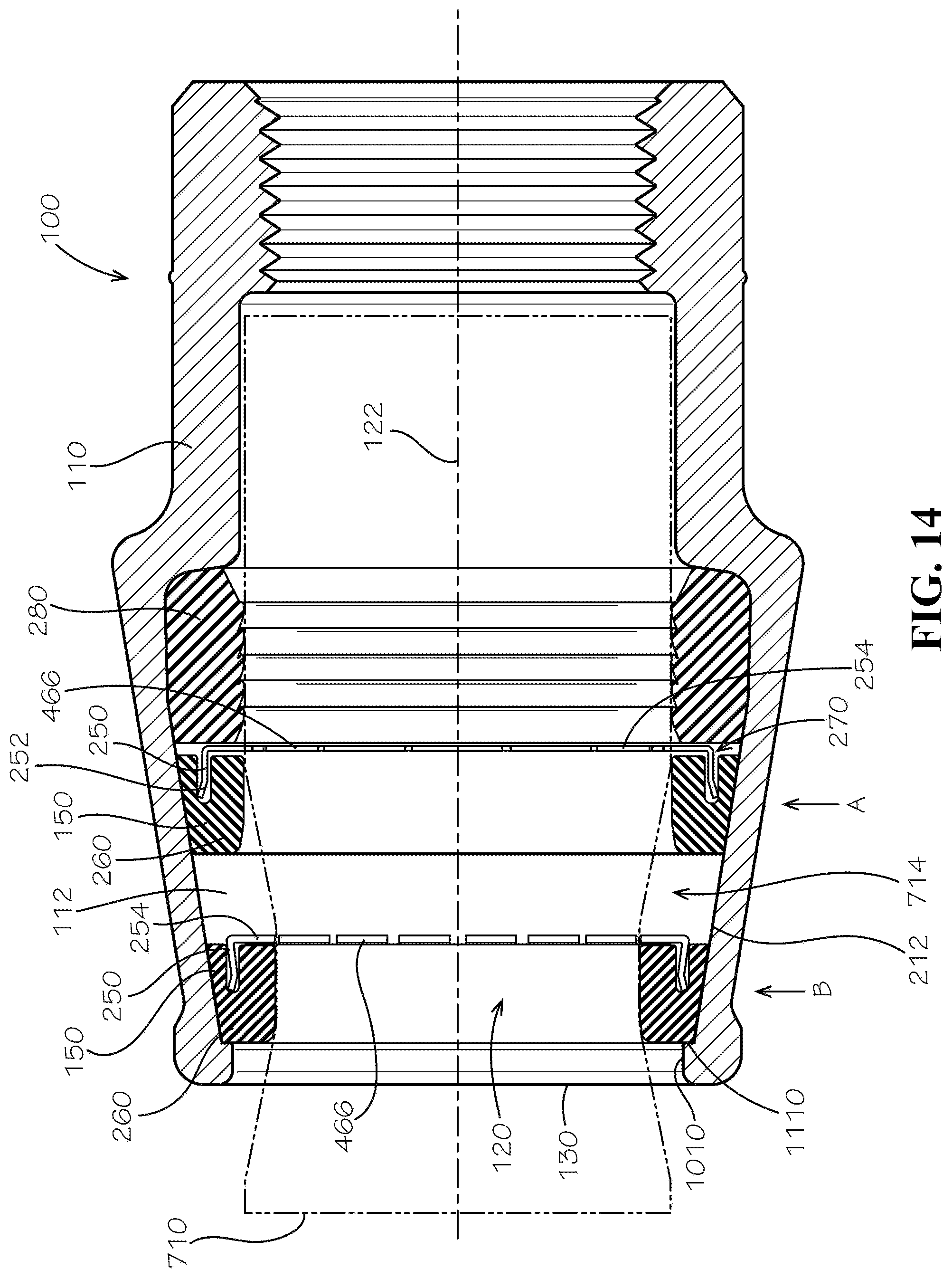 Patent US11774022 Figure 12 – Pipe fitting with grip ring
