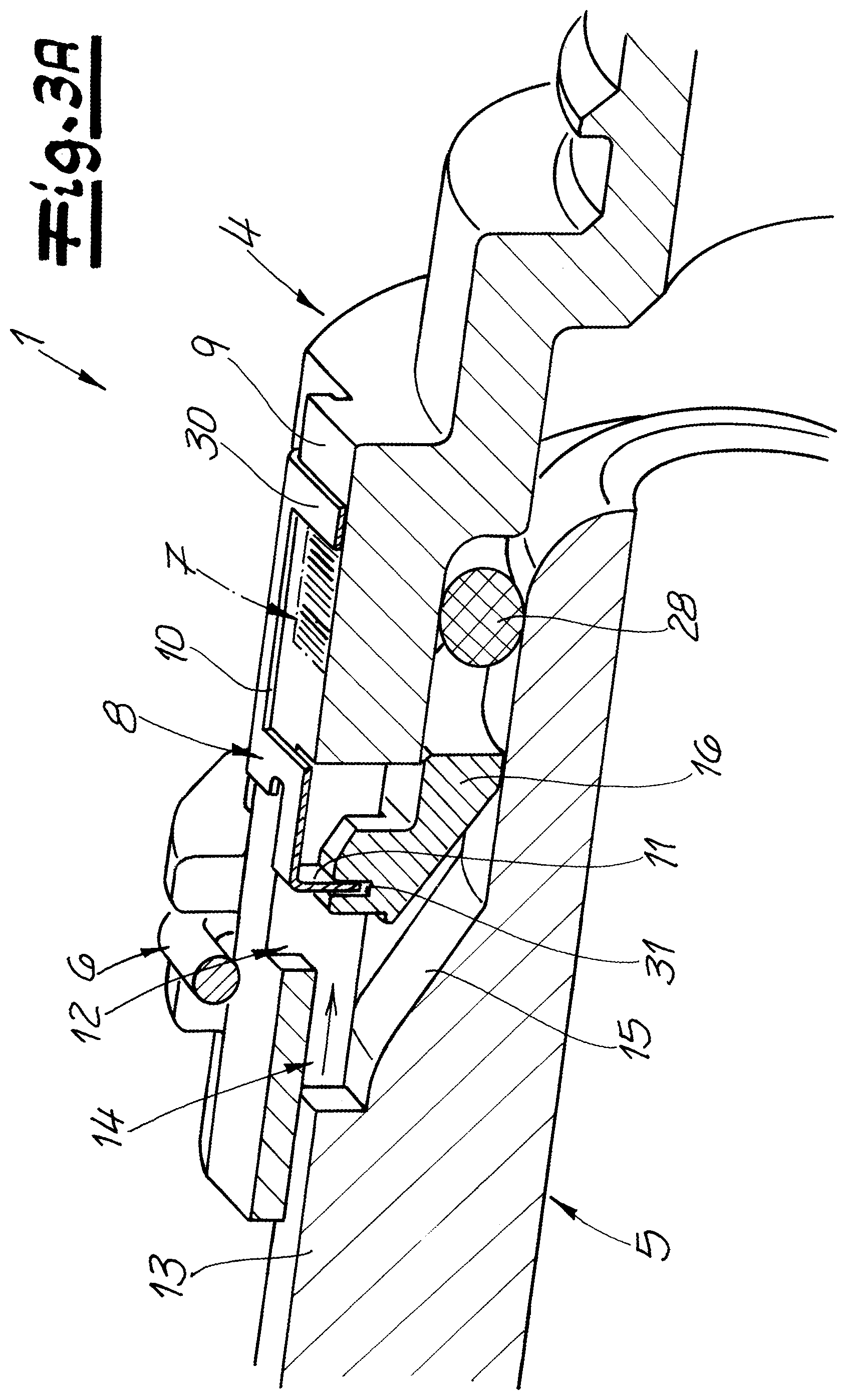 Patent US11774024 Figure 4 – Connector for connecting two fluid-conducting elements