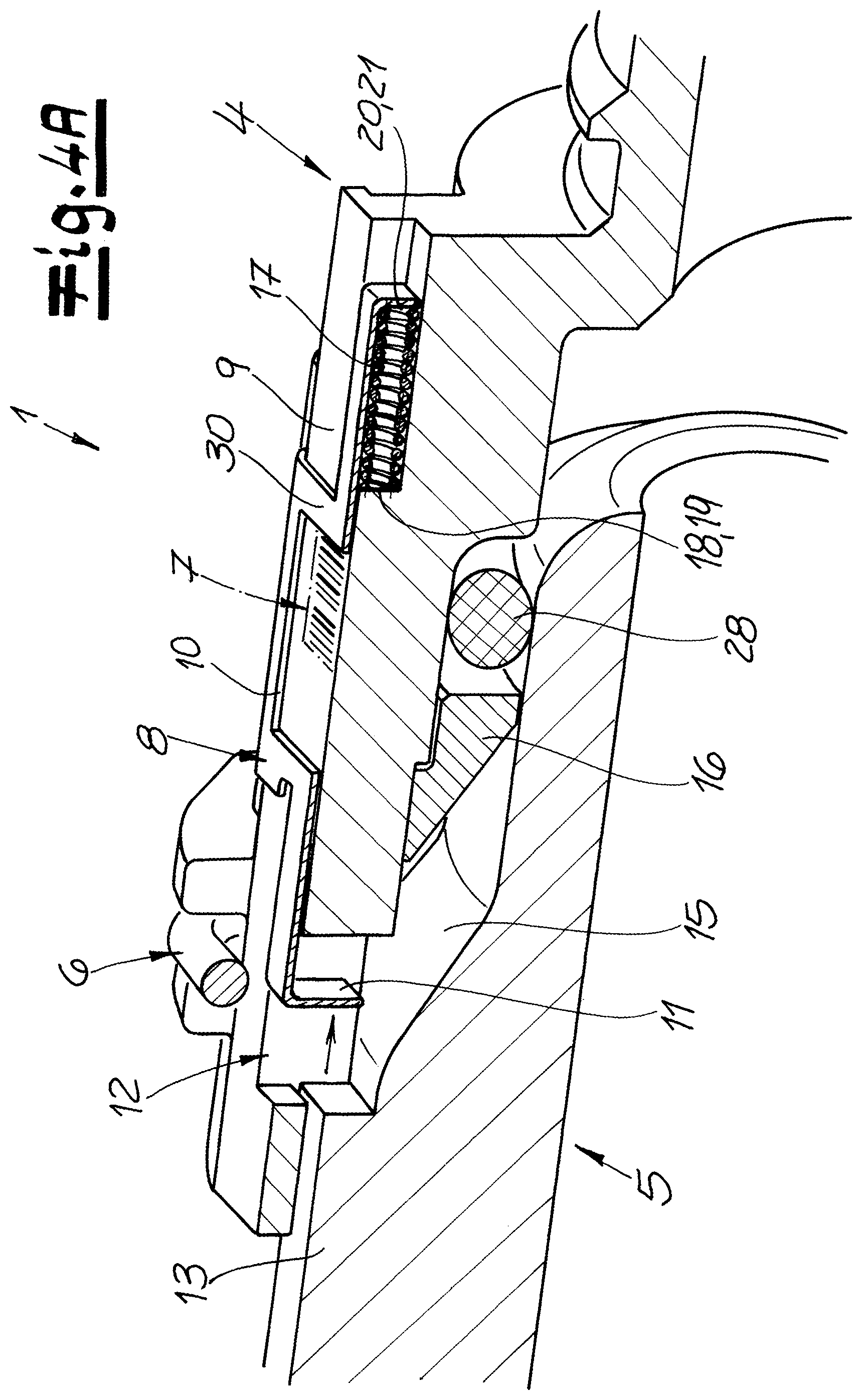 Patent US11774024 Figure 6 – Connector for connecting two fluid-conducting elements