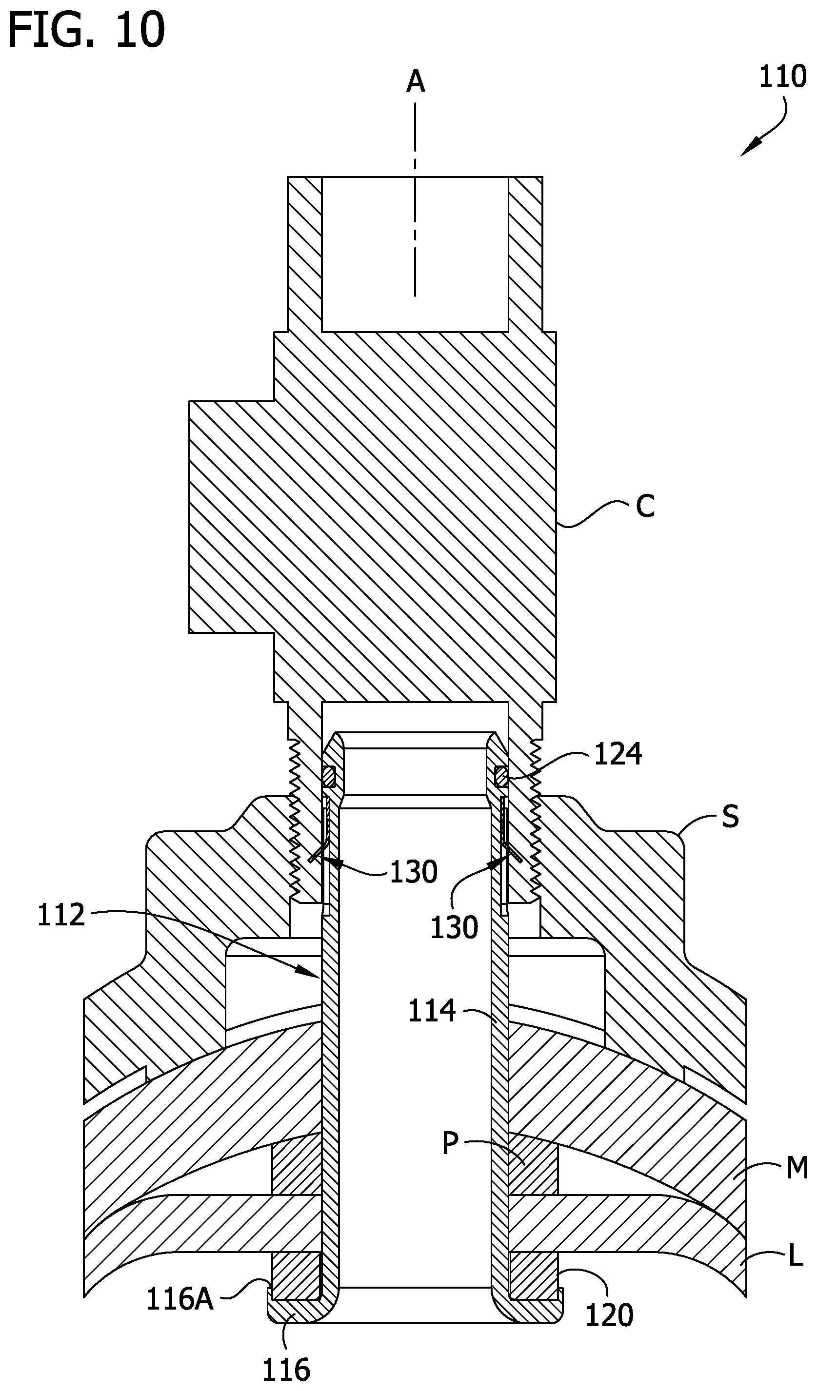 Patent US11774025 Figure 9 – Fitting for connecting a main pipe liner to a branch conduit