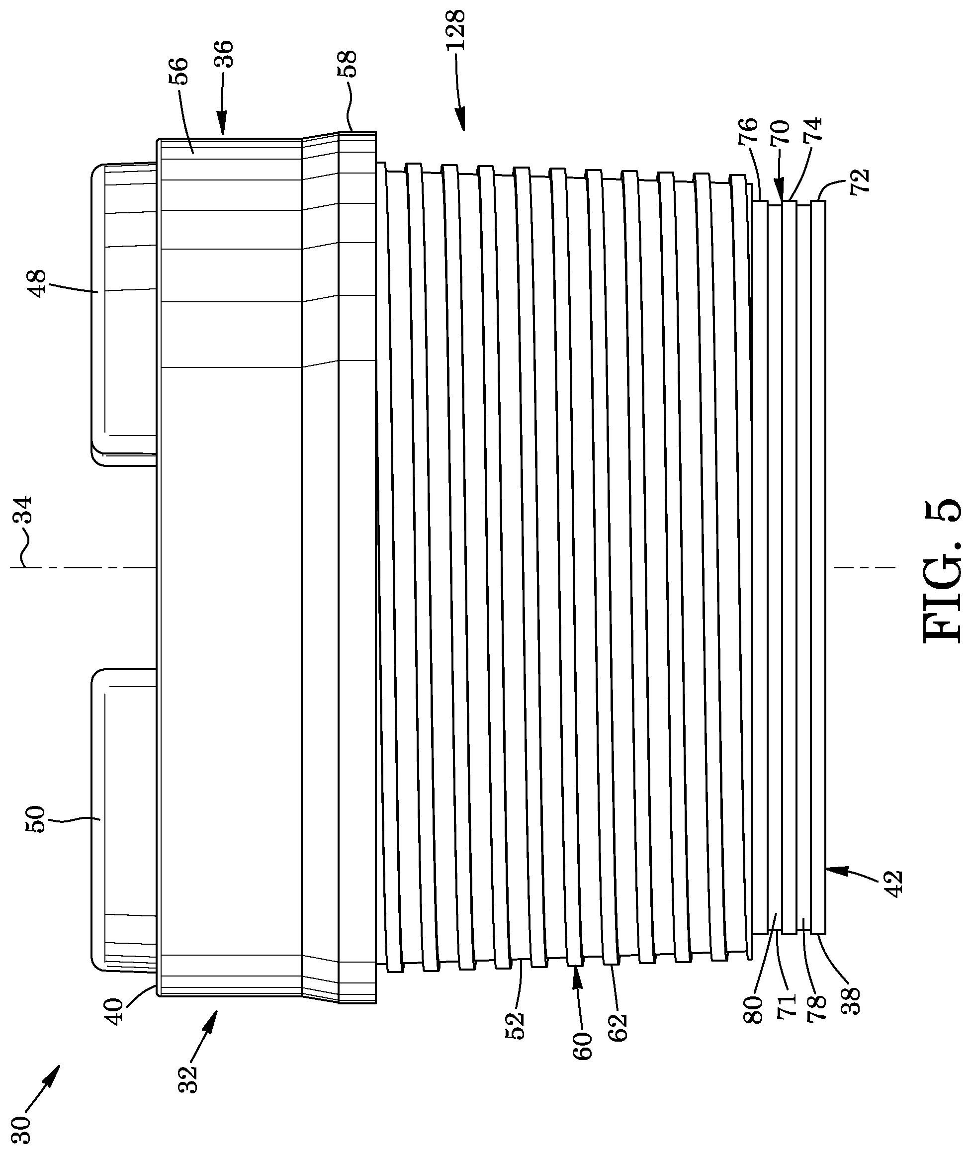 Patent US11774029 Figure 3 – Open-ended pipe thread protector with seal thereon and seal therefor