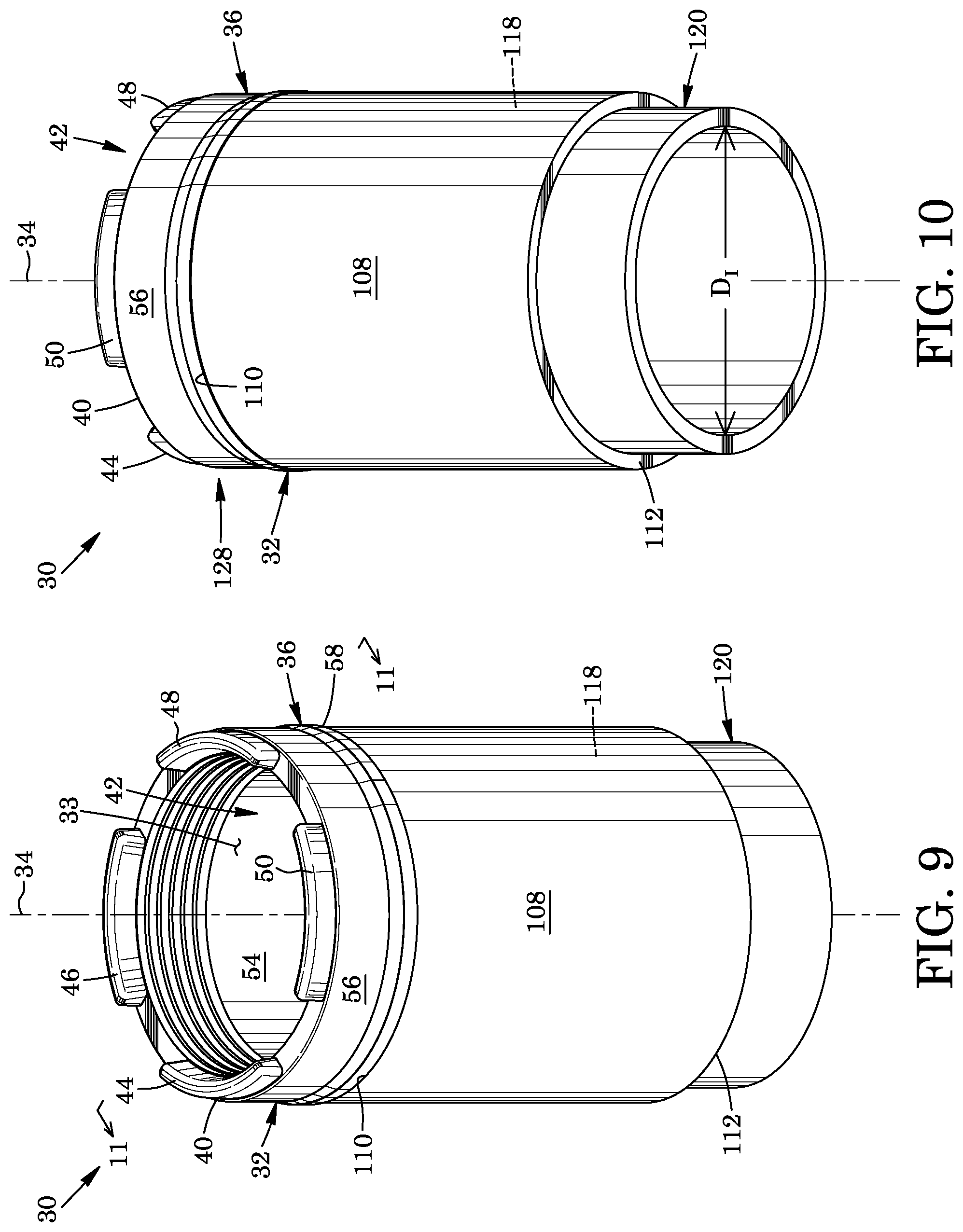 Patent US11774029 Figure 6 – Open-ended pipe thread protector with seal thereon and seal therefor