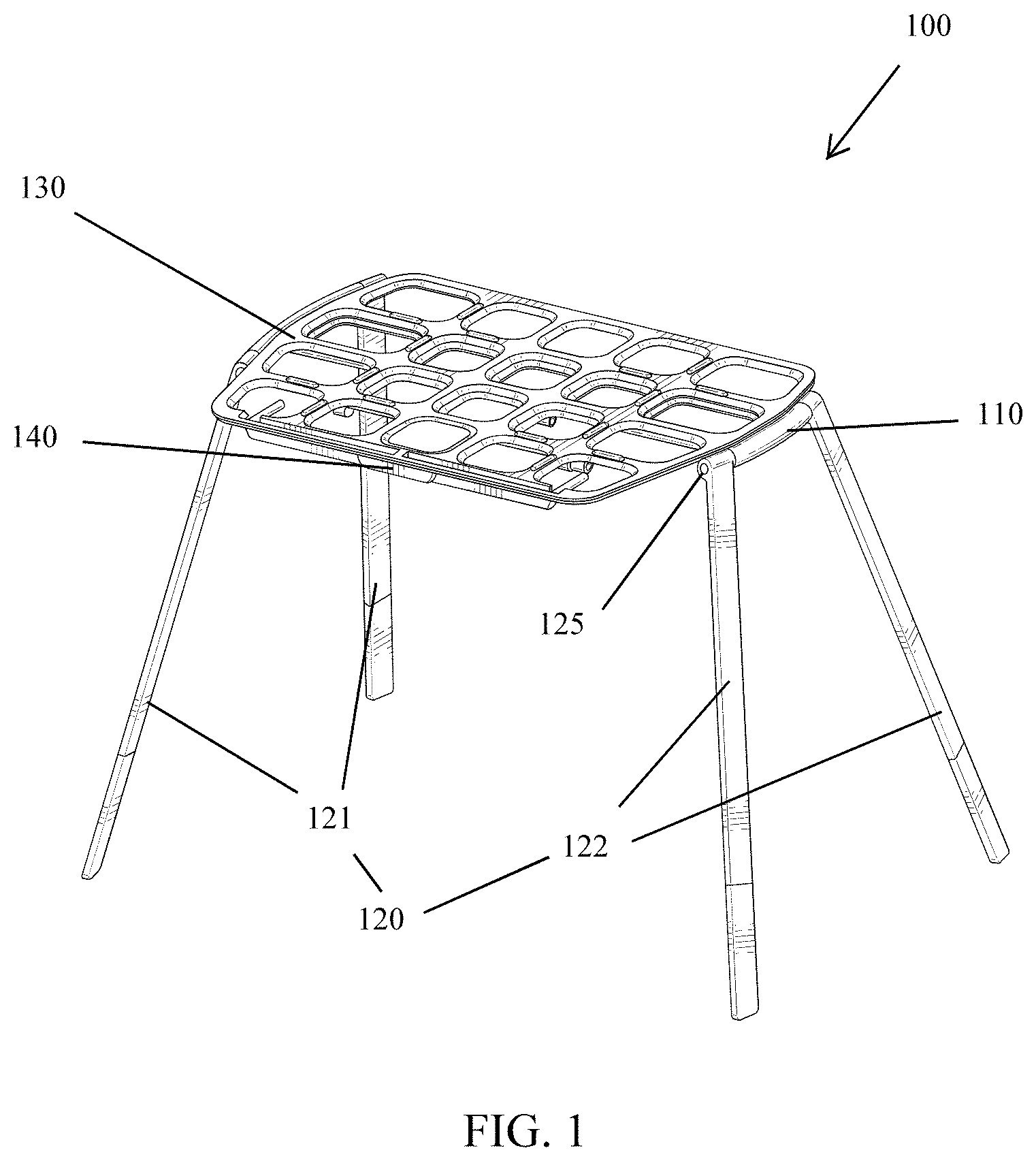 Patent US11774036 Figure 1 – Device for holding portable electronics