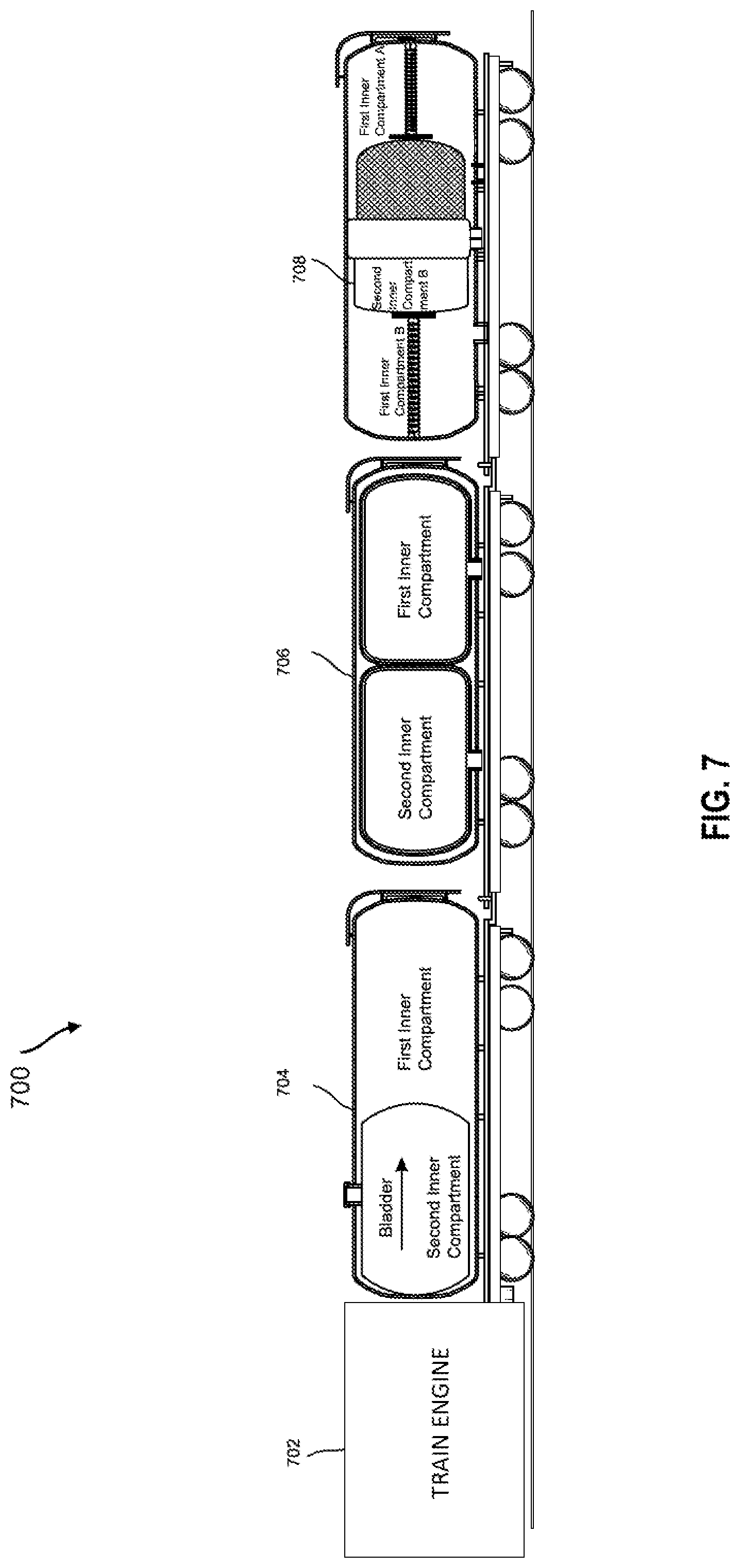 Patent US11774042 Figure 13 – Systems and methods for transporting fuel and carbon dioxide in a dual fluid vessel