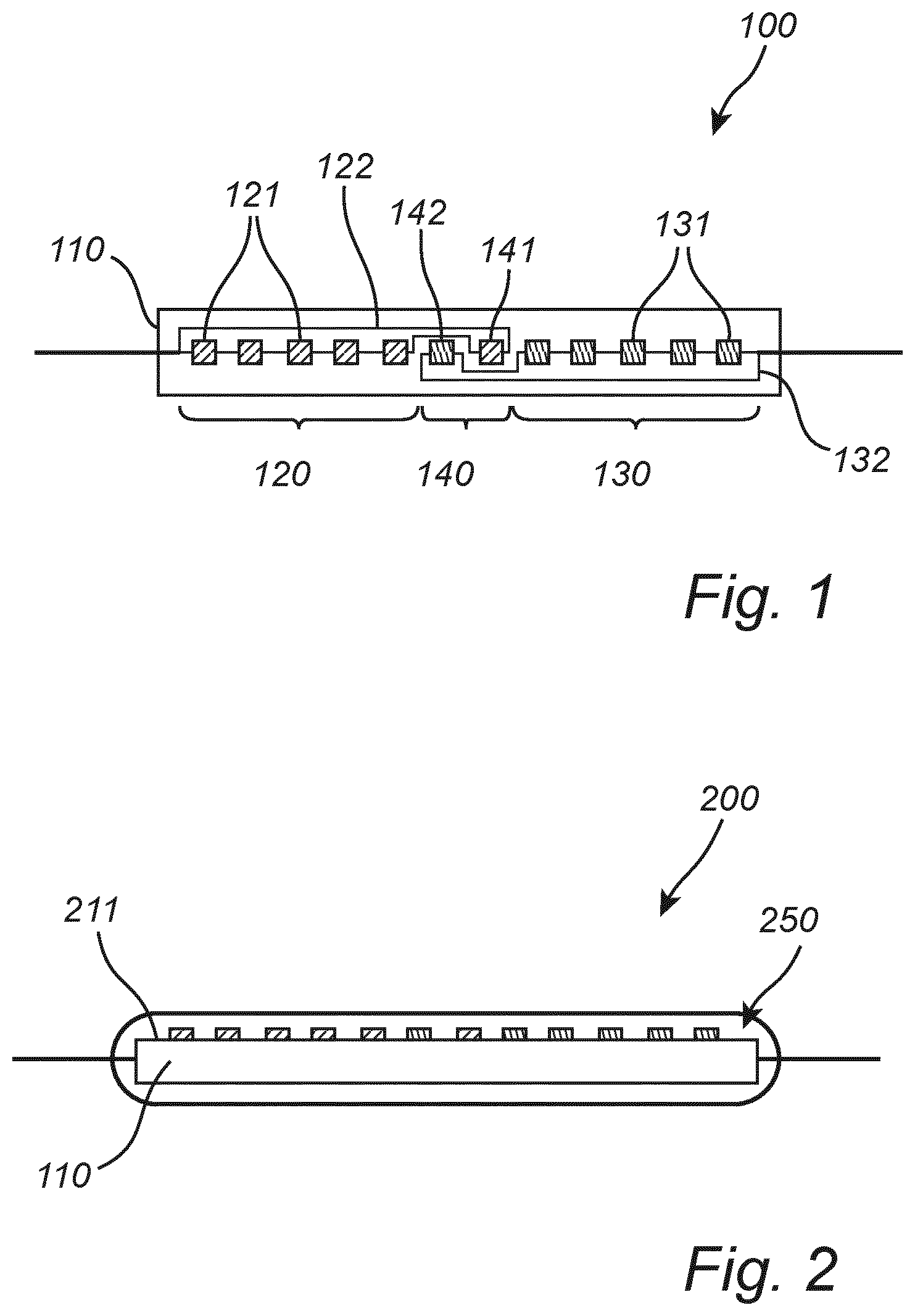 Patent US11774045 Figure 1 – Color controllable LED filament with a smooth transition